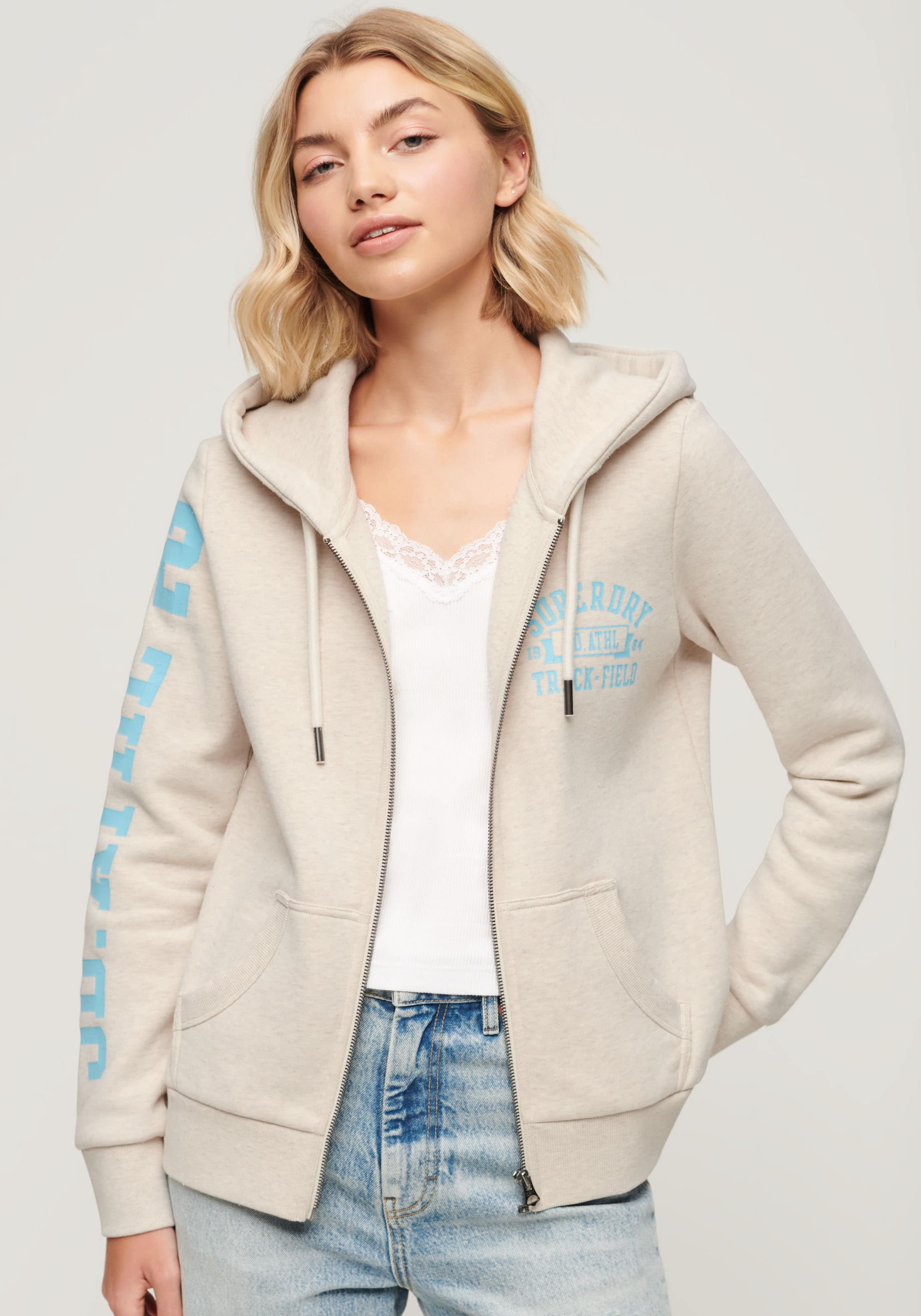 Superdry Kapuzensweatjacke »SUPER ATHLETIC GRAPHIC ZIPHOOD«