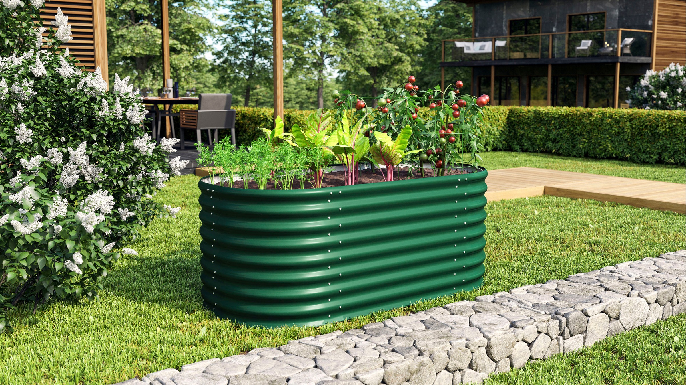 Vitavia Hochbeet »Terra 630«, BxTxH: 82x162x63 cm, seegras