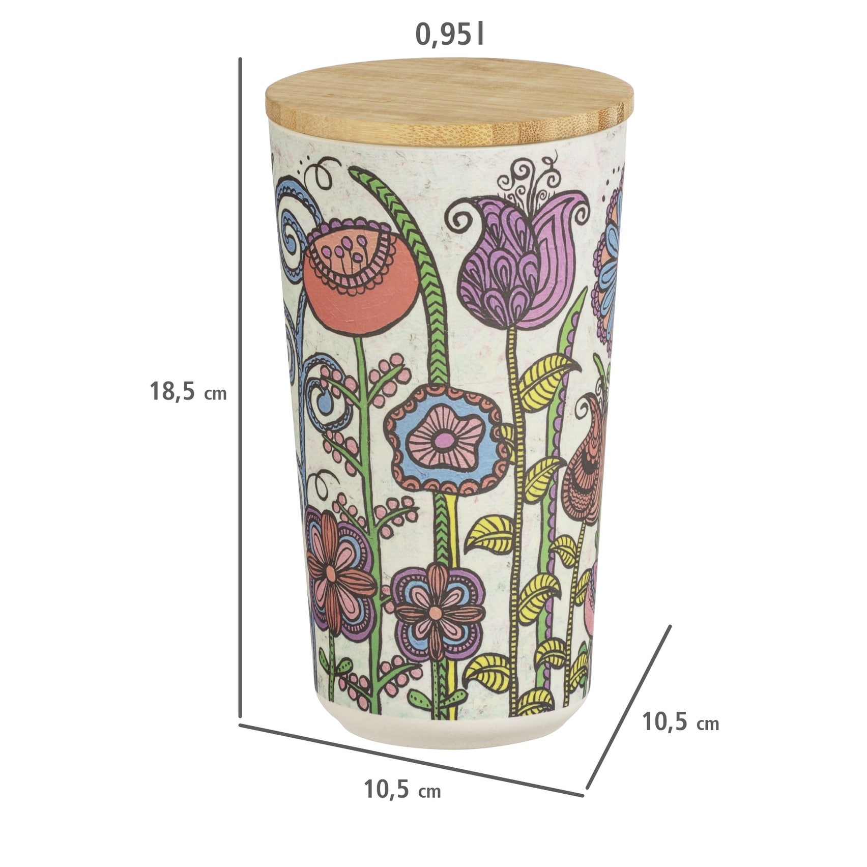 WENKO Aufbewahrungsdose »Modell Garden« aus Kunststoff mit Bambusdeckel, FSC®-zertifiziert