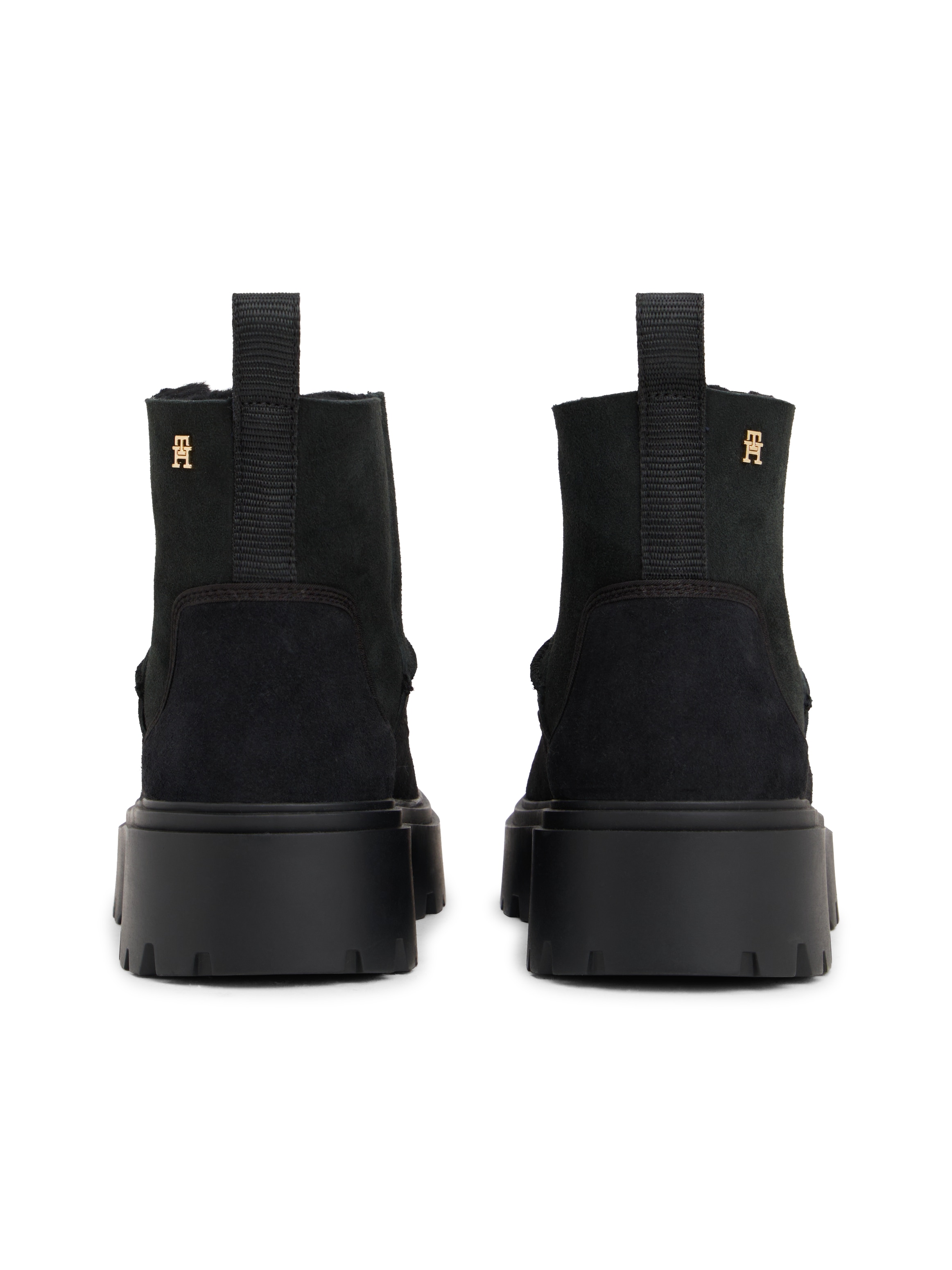 Tommy Hilfiger Winterboots »REAL SHEARLING PULLON SNOWBOOT«  Plateau, Schlupfboots mit abgesteppter Ziernaht