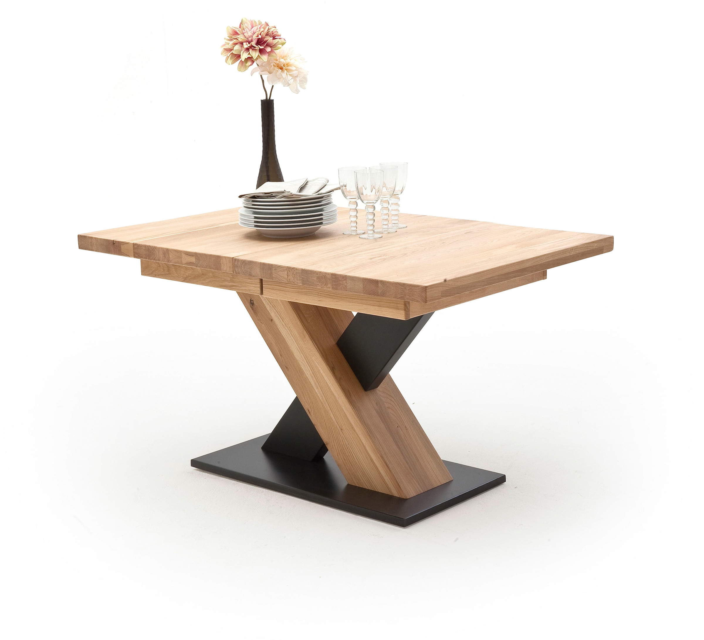 MCA furniture Esstisch »Mendoza A«, Esstisch Massivholz mit Synchronauszug