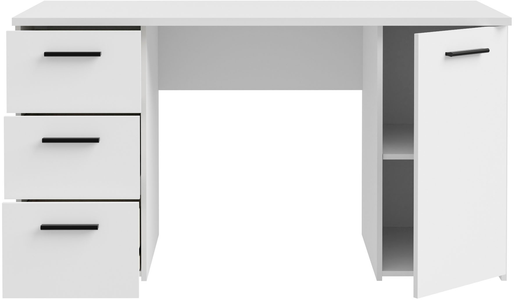 FORTE Schreibtisch »Neuss«, mit 3 Schubladen & 1 Tür, funktional, Breite 138 cm