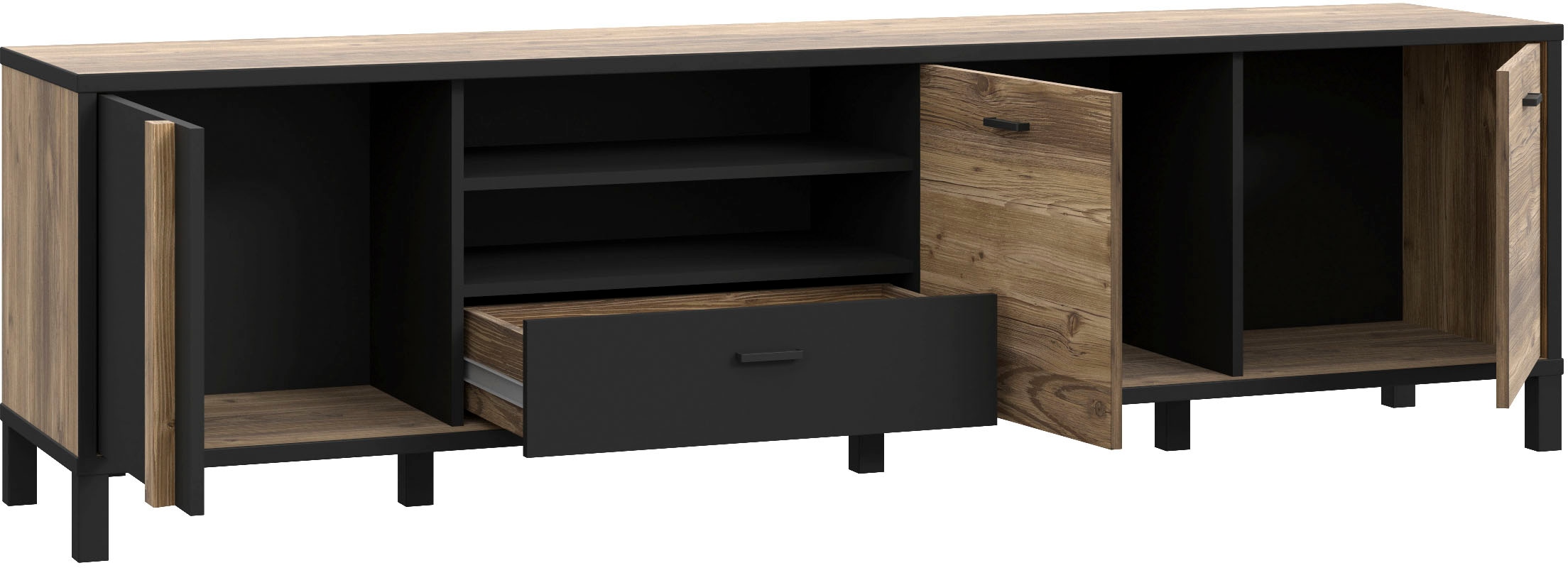 FORTE Lowboard »Hayato«, TV-Schrank, TV-Board, Breite ca. 199 cm