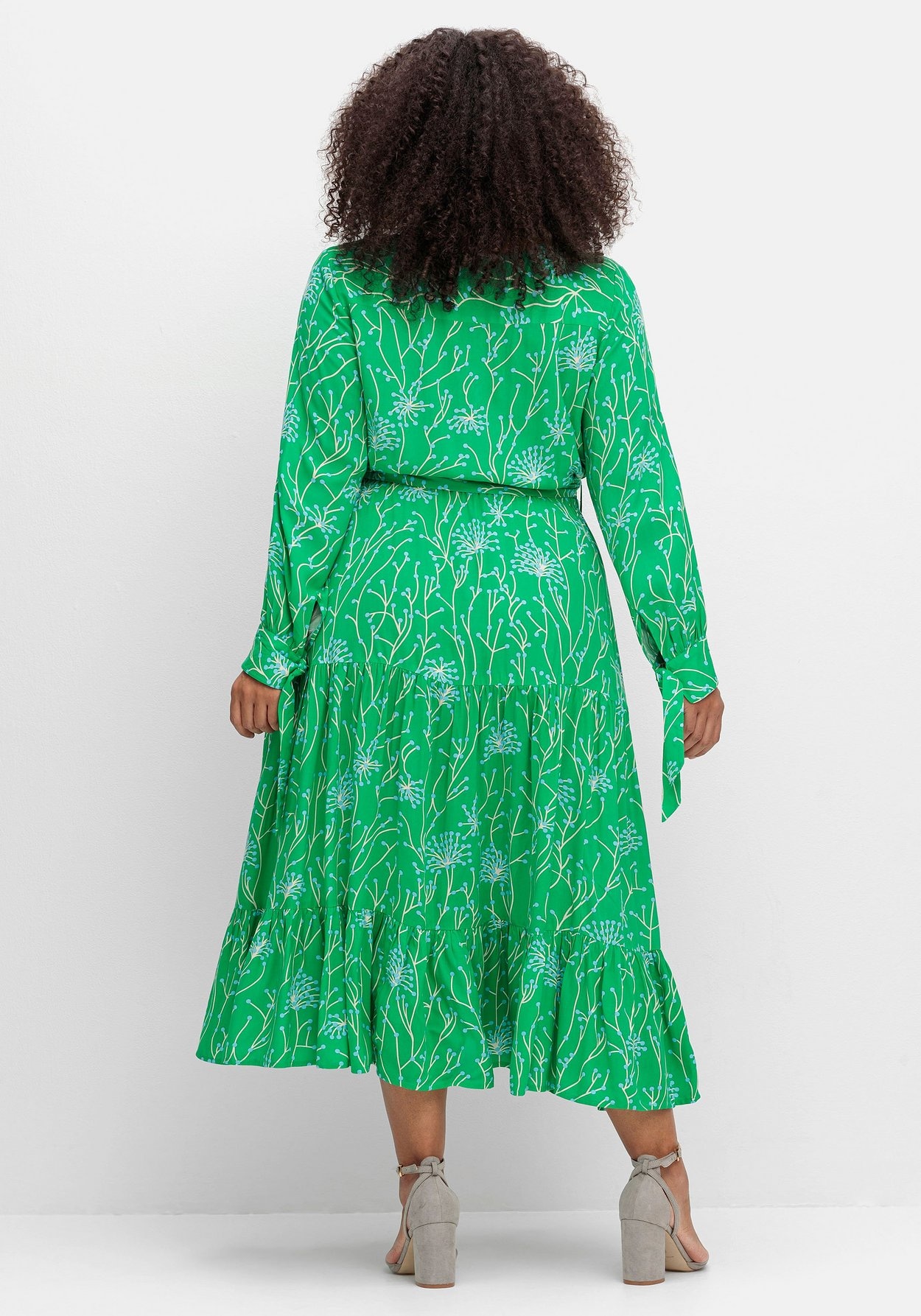 Sheego Maxikleid »Maxikleid mit floralem Alloverdruck«
