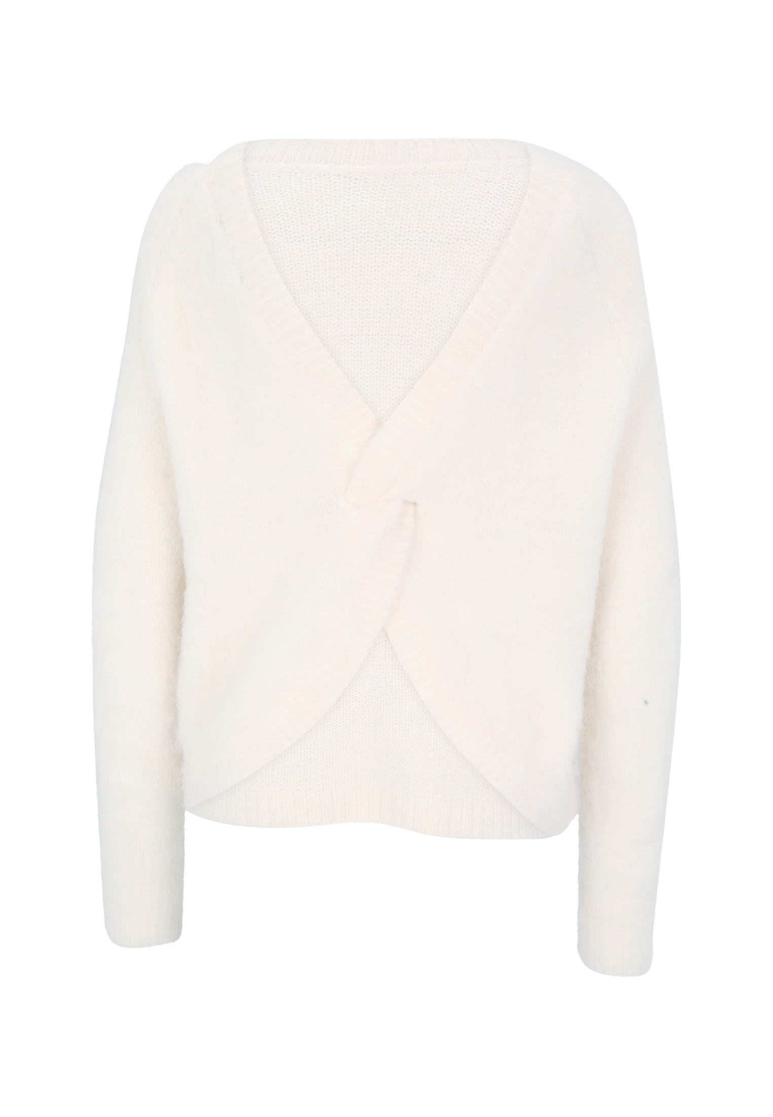 Zero Rundhalspullover »Pullover mit Rückenausschnitt«