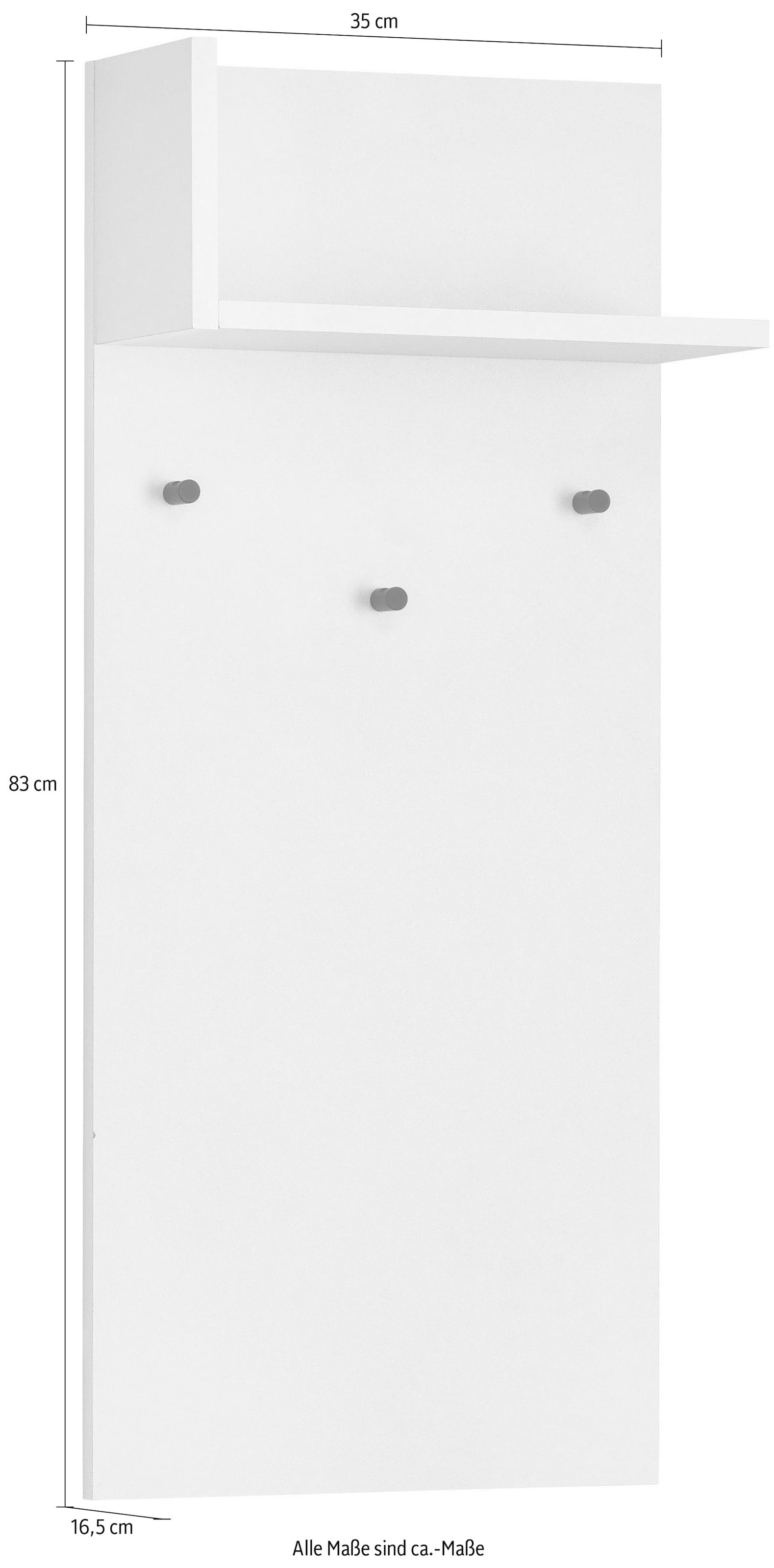 INOSIGN Garderobenpaneel »Kosmo«, Mit Hutablage, Breite 35 cm