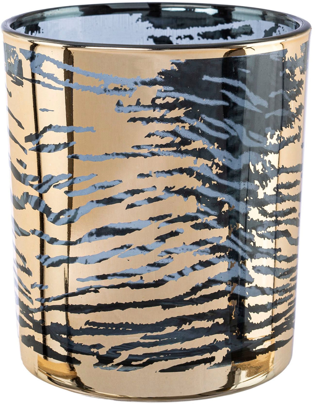 Creativ home Windlicht »Kerzenhalter LEOPARD«, (Set, 4 St.), Teelichthalter aus Glas