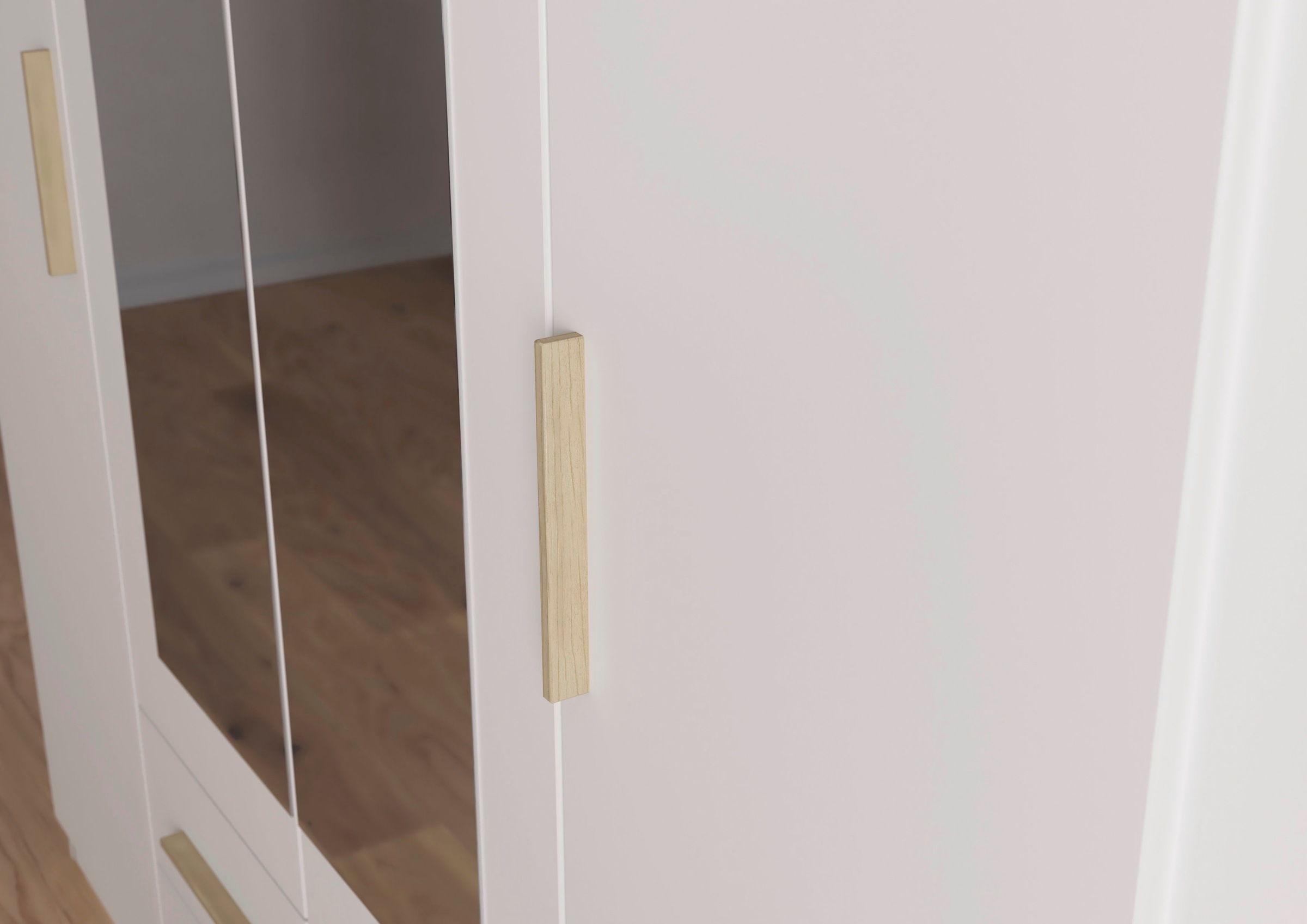 rauch Drehtürenschrank »Kleiderschrank Schrank Garderobe KREFELD optional mit Spiegel«, mit 3 Griff-Varianten, inkl. praktischen Schubladen MADE IN GERMANY