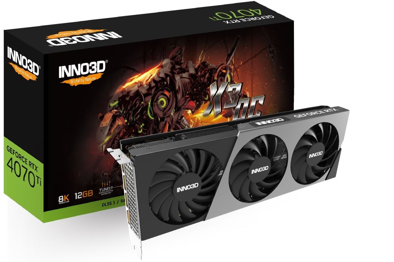Inno3D Grafikkarte »GeForce RTX 4070 Ti GEFORCE RTX 4070 Ti X3 OC«, 12 GB, GDDR6, GPU:... kaufen
