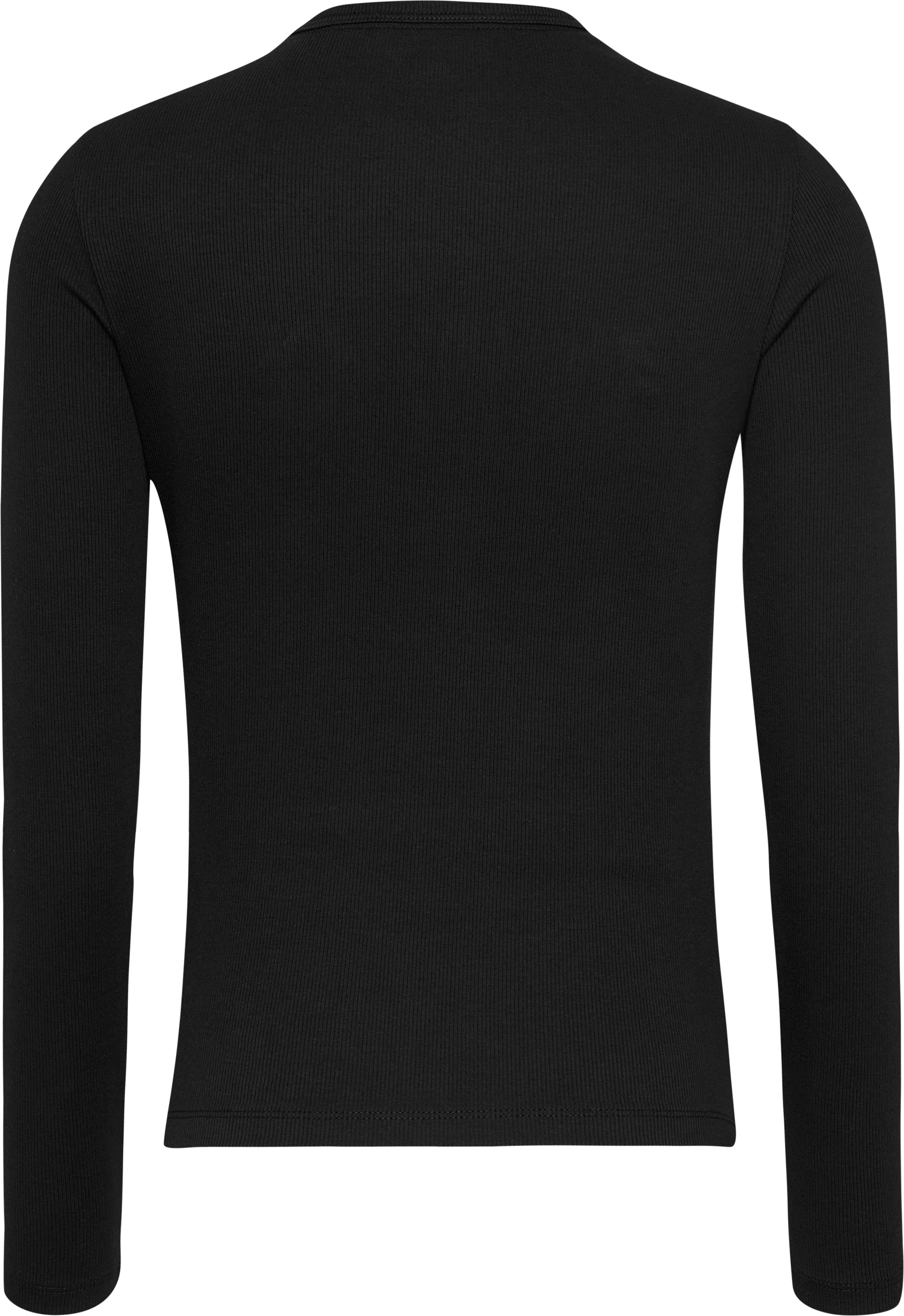 Tommy Jeans Curve Langarmshirt »TJW SLIM LS BADGE TEE EXT«, in Großen Größen, Badge, Langarm