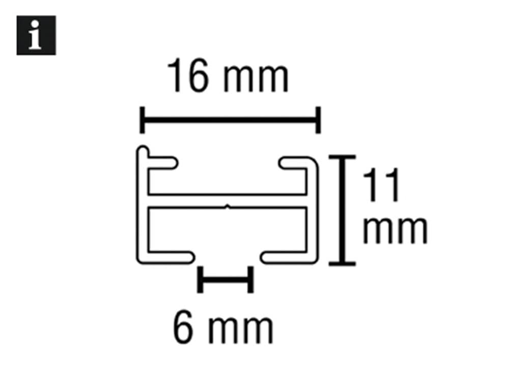 GARDINIA Vorhangschiene »Aluminium-Vorhangschienen Set 1-Lauf Lucy«, 1 läufig-läufig, mit Bohren, Deckenmontage, Aluminium, Deckenträger aus Kunststoff