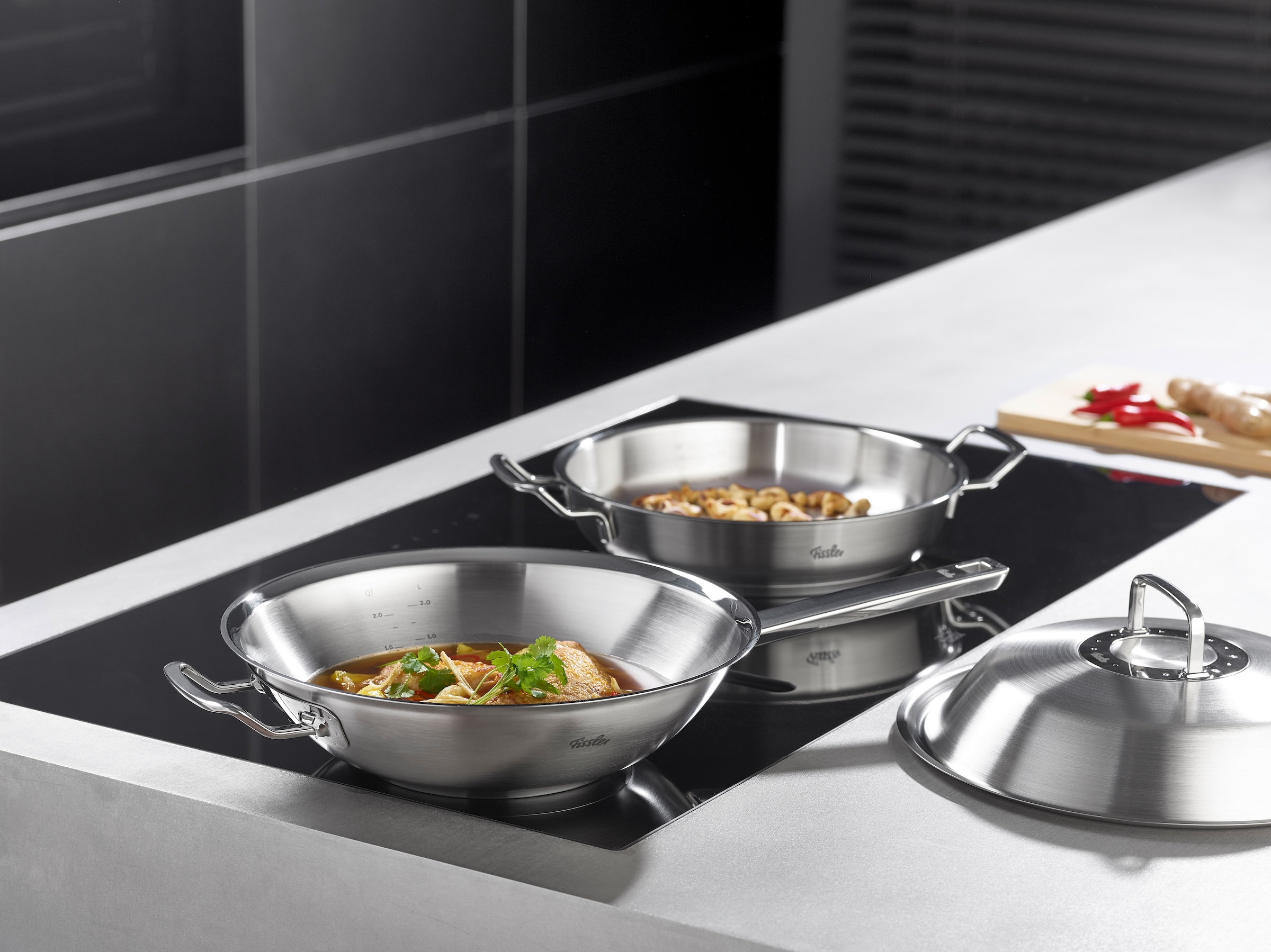 Fissler Topfdeckel »ORIGINAL-PROFI COLLECTION® Hochraum-Deckel« Hochwertiger Hochraum-Deckel aus Edelstahl