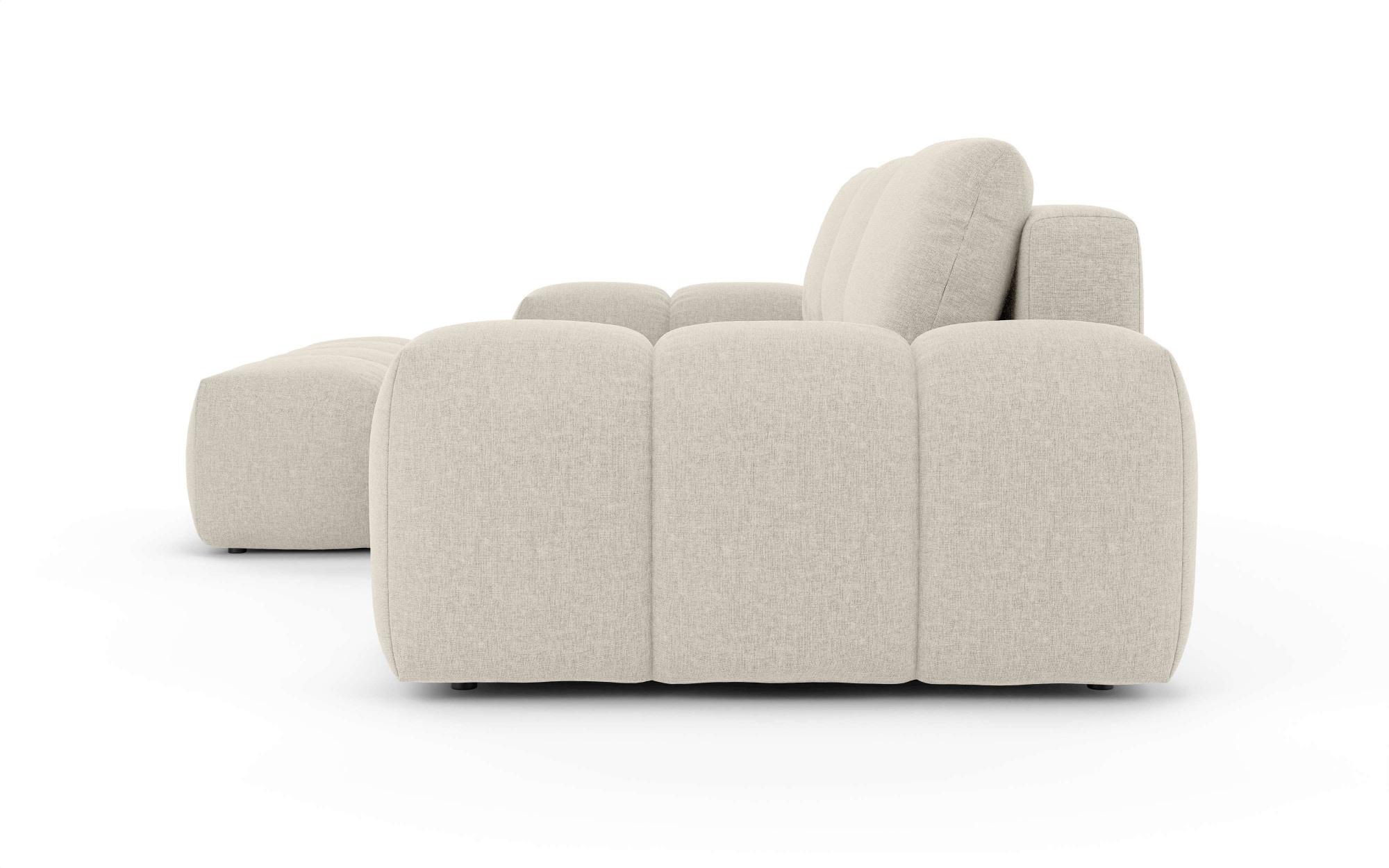 OTTO home Ecksofa »AZITA klein optionale Schlafsofa mit Bettkasten, B/T/H: 270/166,5/84cm« L-Form mit Wellenunterfederung, Bubble-Optik