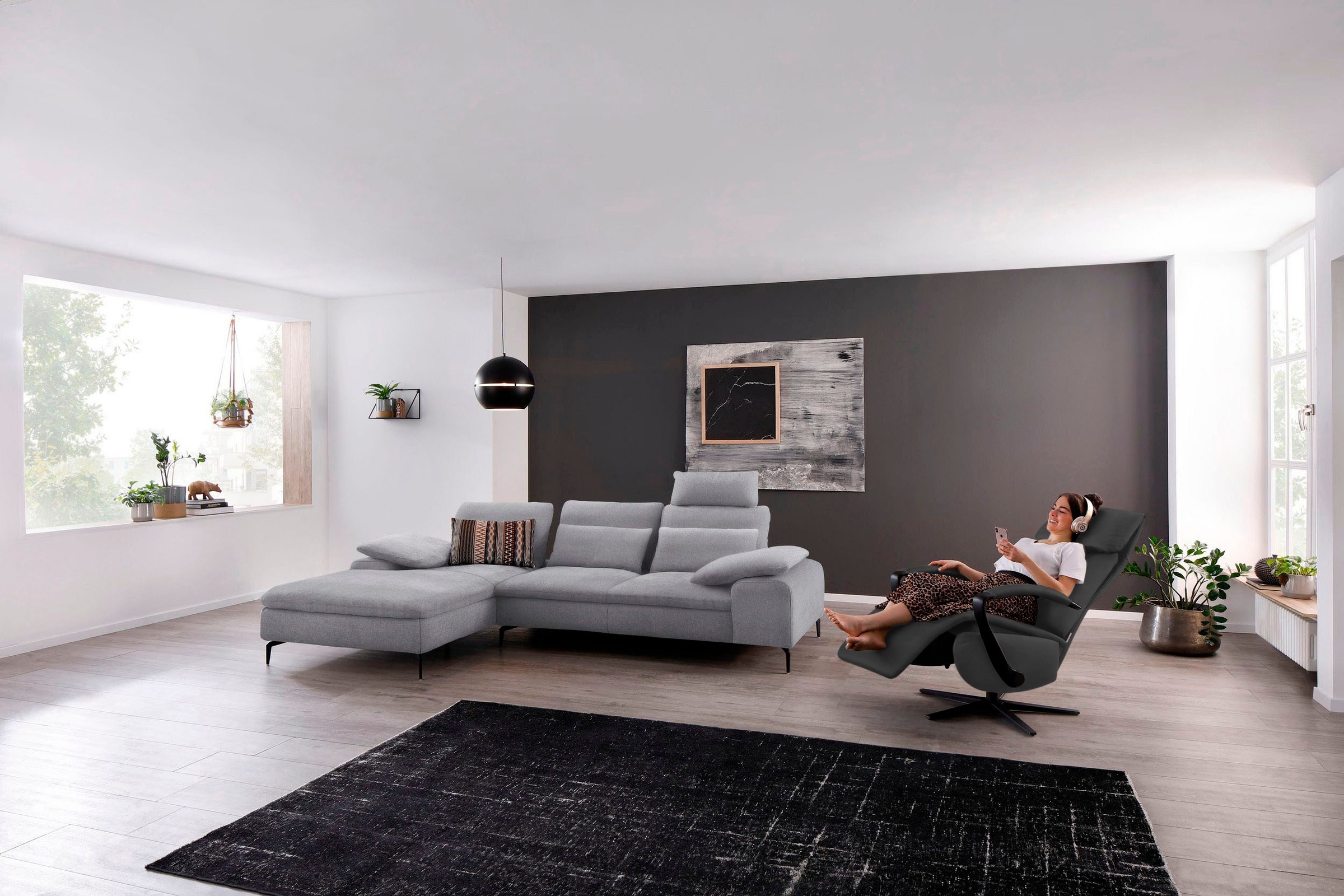 W.SCHILLIG Relaxsessel »rumbaa« wahlweise mit Doppelmotor, in Größen S, M & L, mit 5-Sternfuß