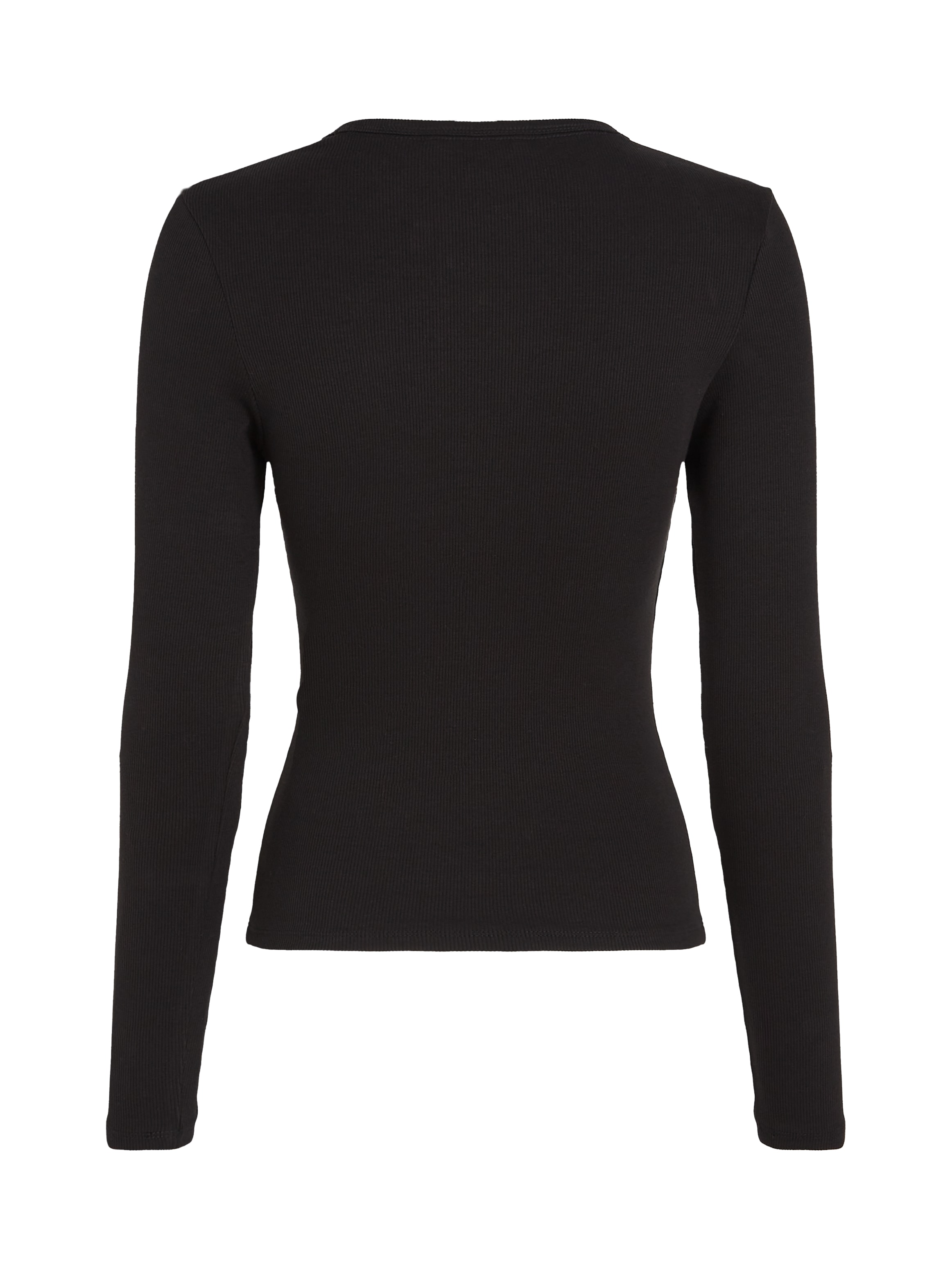 Tommy Jeans Langarmshirt »TJW SLIM ESSENTIAL RIB LS«, mit Logostickerei