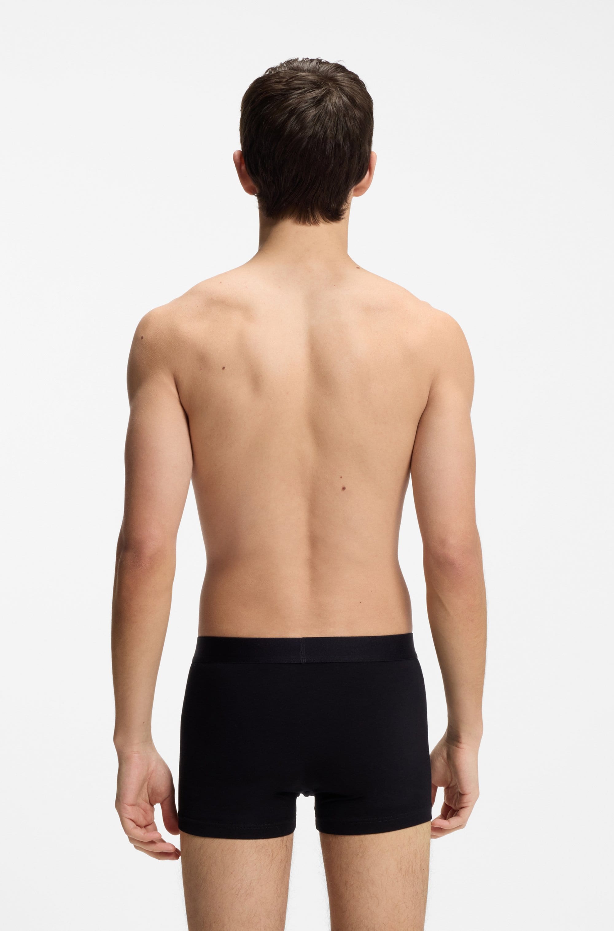HUGO Underwear Trunk Set, 3 Stk. mit kontrastfarbenen Logobadge