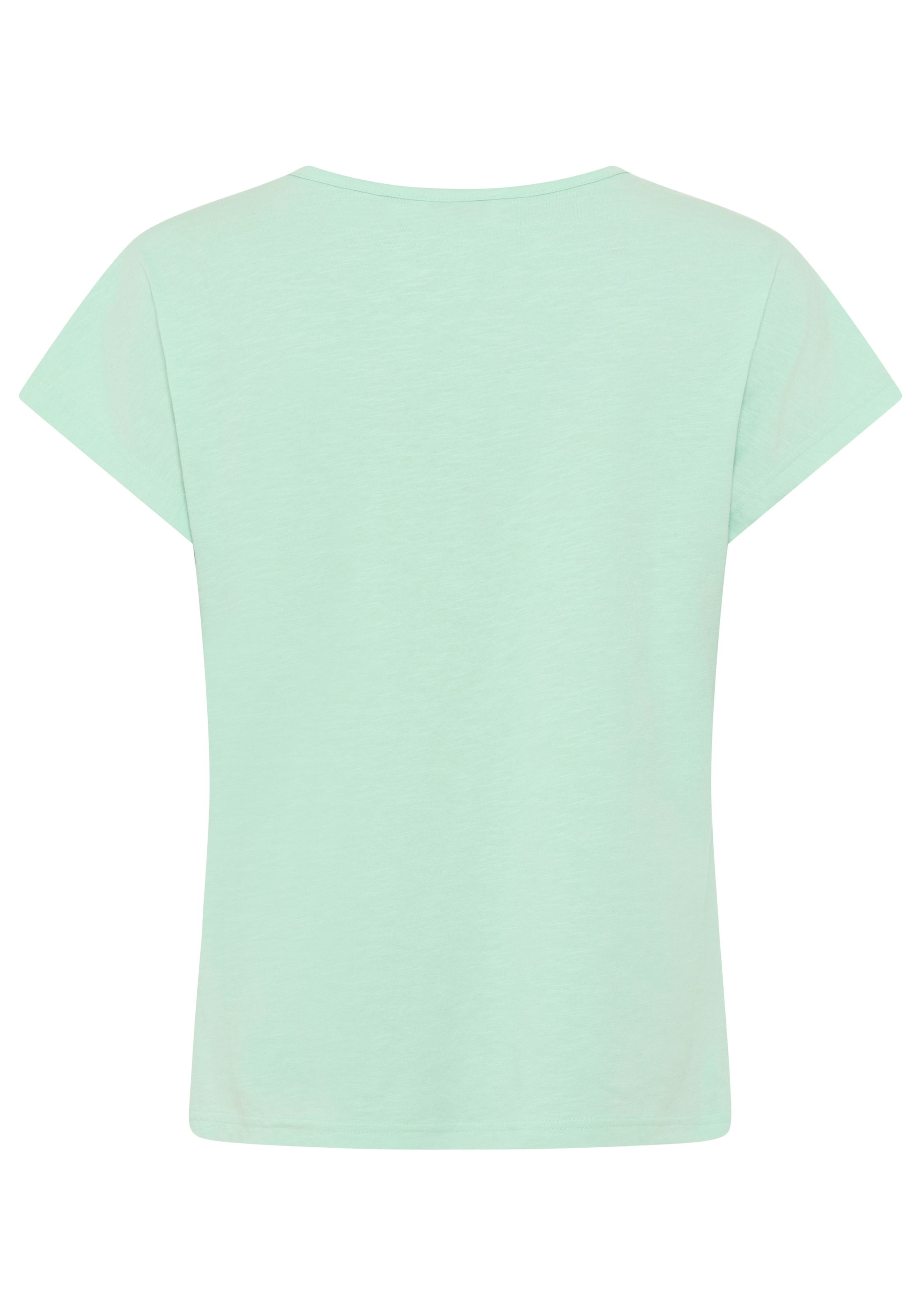 Flashlights V-Shirt V-Ausschnitt, mit Knopfleiste, figurumspielende Passform