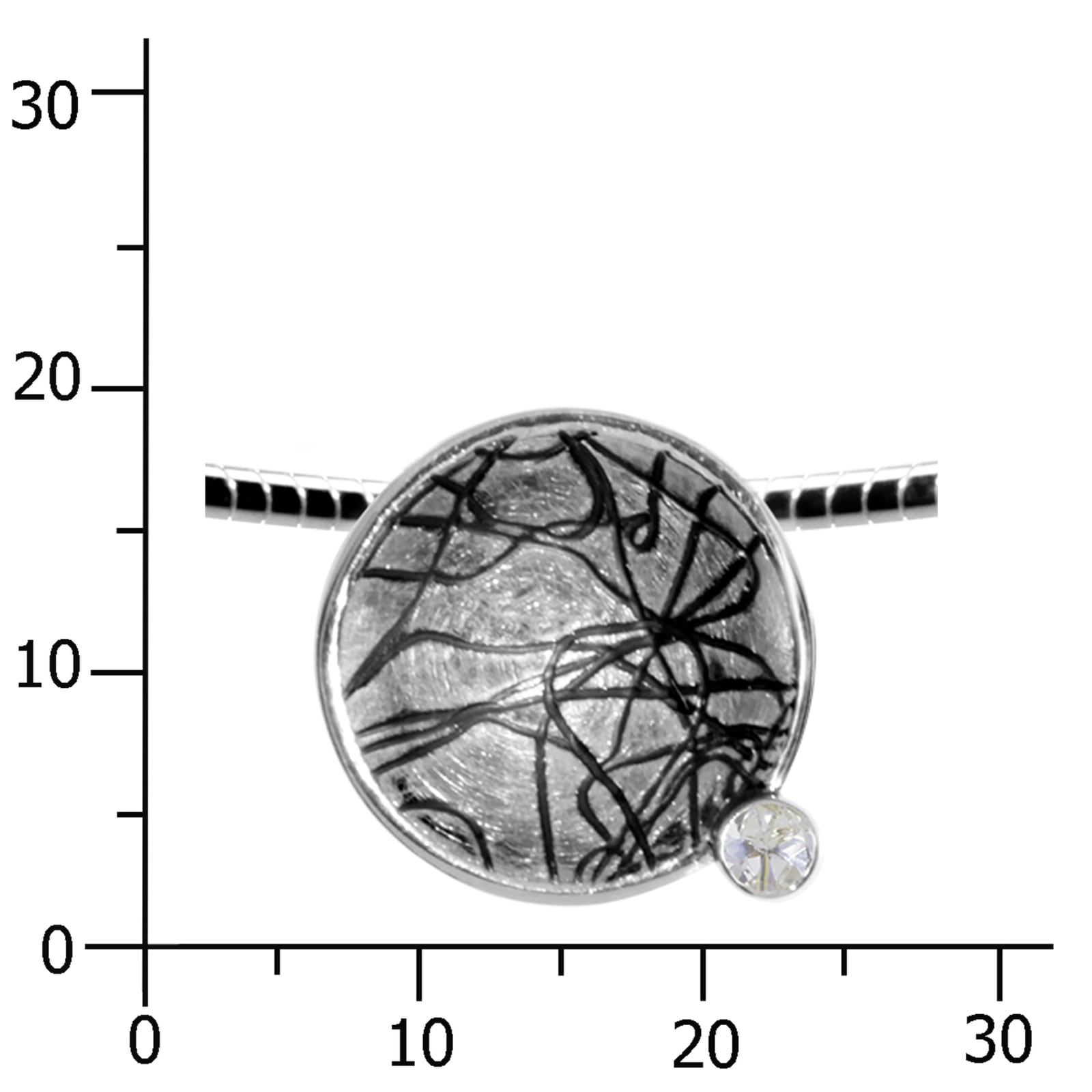 OSTSEE-SCHMUCK Kette mit Anhänger »- Gleiter Runo 16 mm-Sarah Vicenza - Silber 925/000 - Zirkonia«