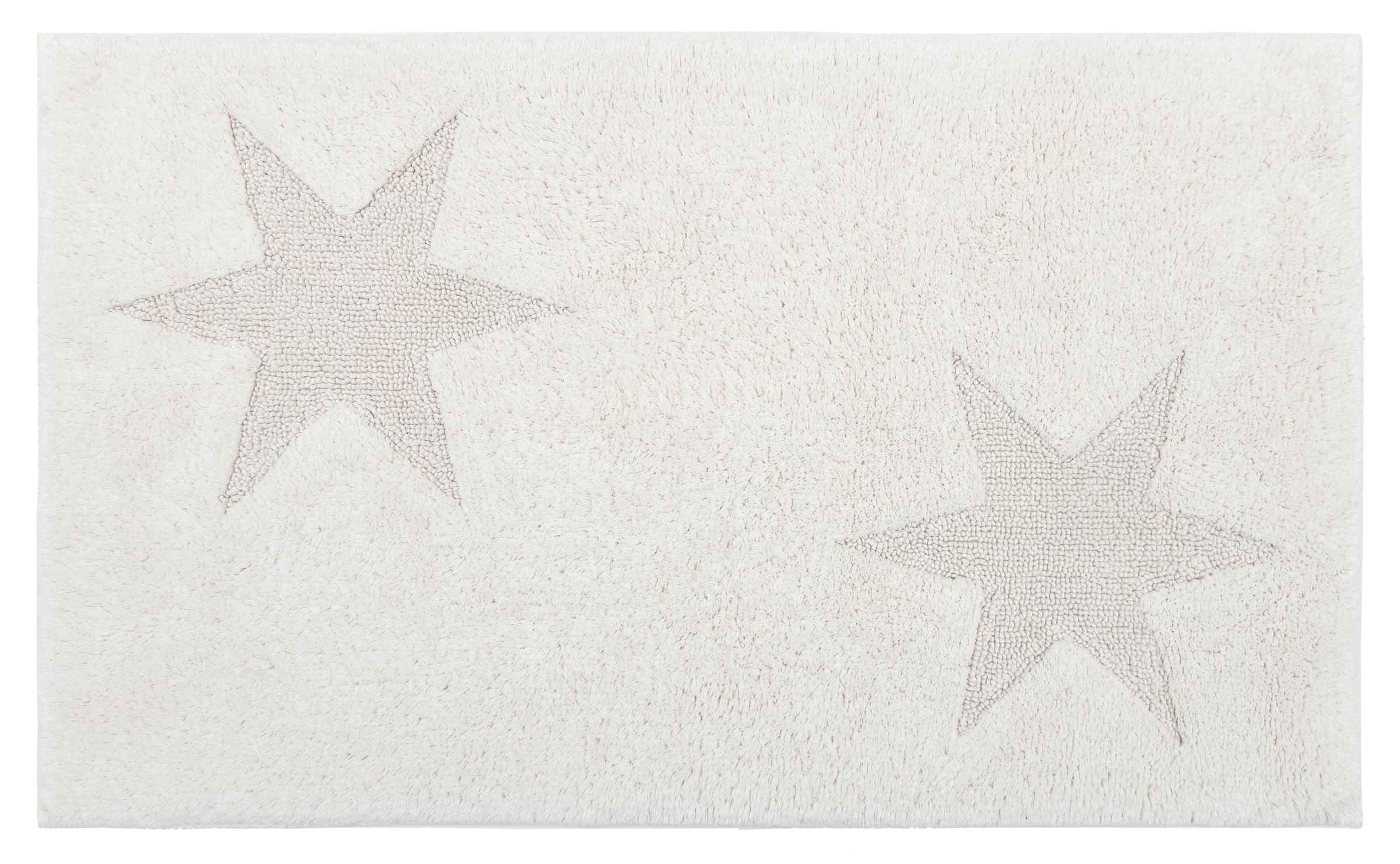 OTTO home Badematte »Marie, Badvorleger, Badezimmer Teppich« Höhe 13 mm rutschhemmend beschichtet fußbodenheizungsgeeignet | strapazierfähig Badteppich, Stern Motiv, Hoch-Tief-Struktur, auch als Set