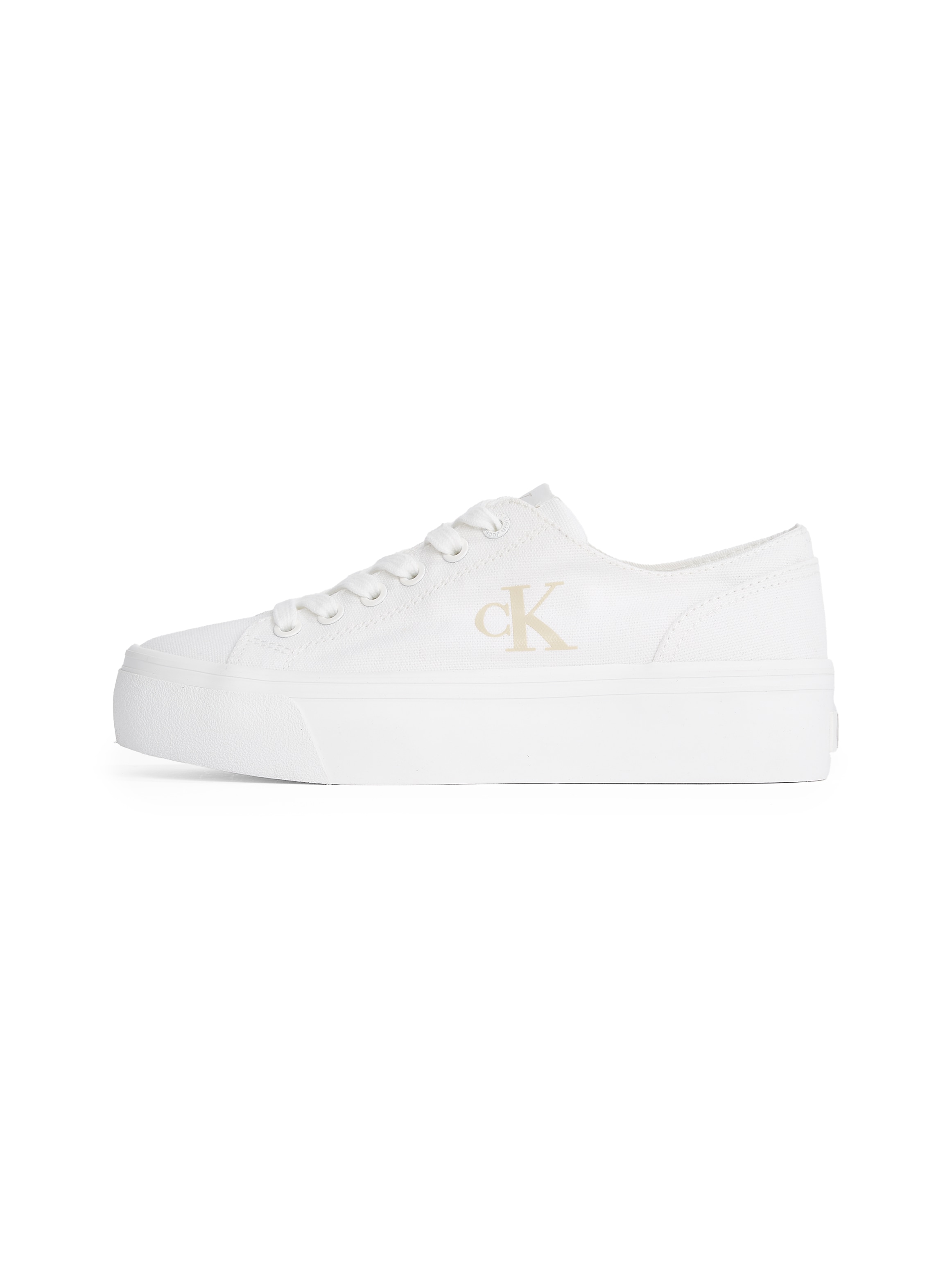 Calvin Klein Jeans Plateausneaker »VULC FLATFORM LOW CV MG«, Schnürschuh, Freizeitschuh, Halbschuh mit seitlichem Logo