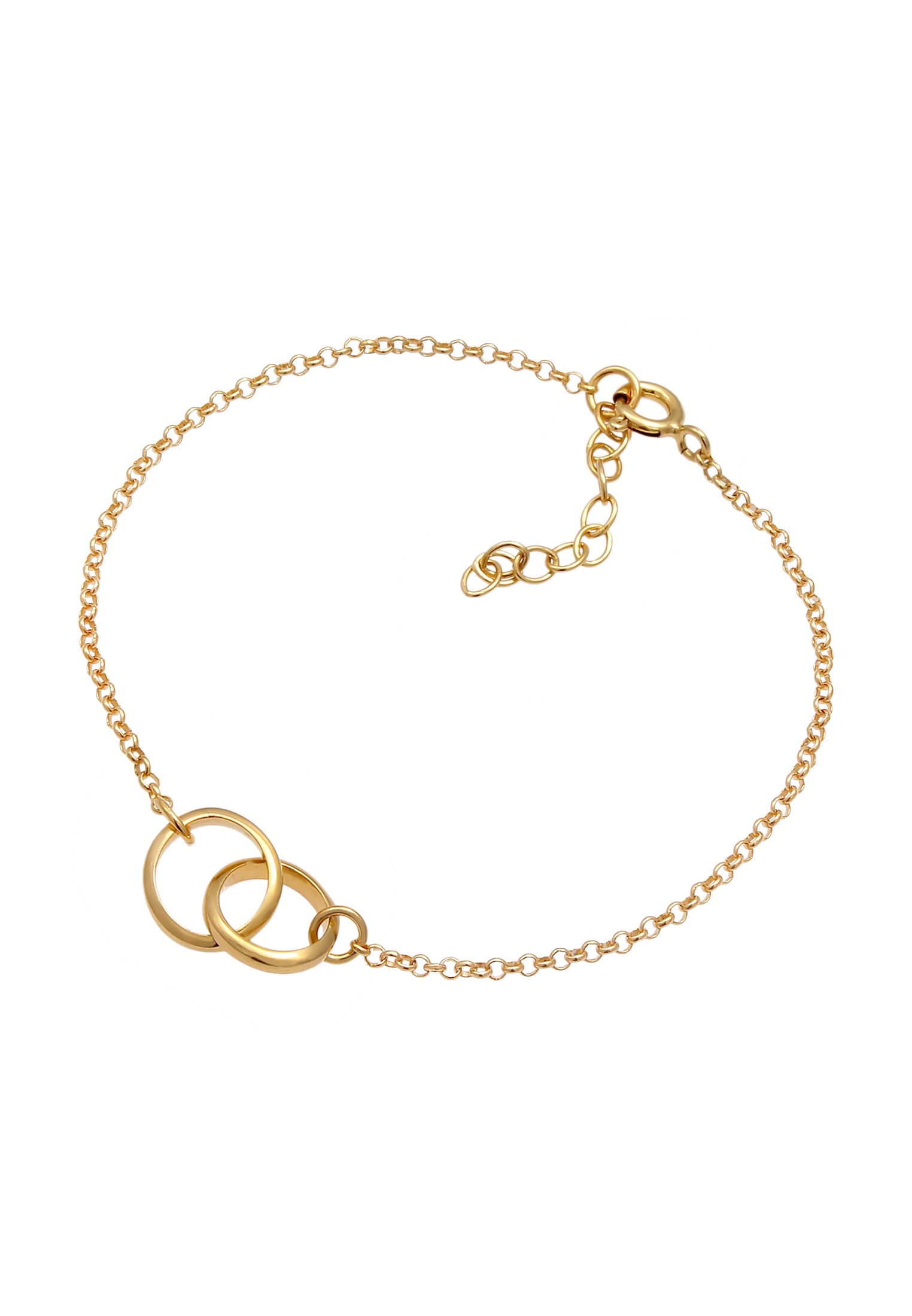 Elli Armkette »Armband Kreise Ringe Verbunden Basic 925 Silber«