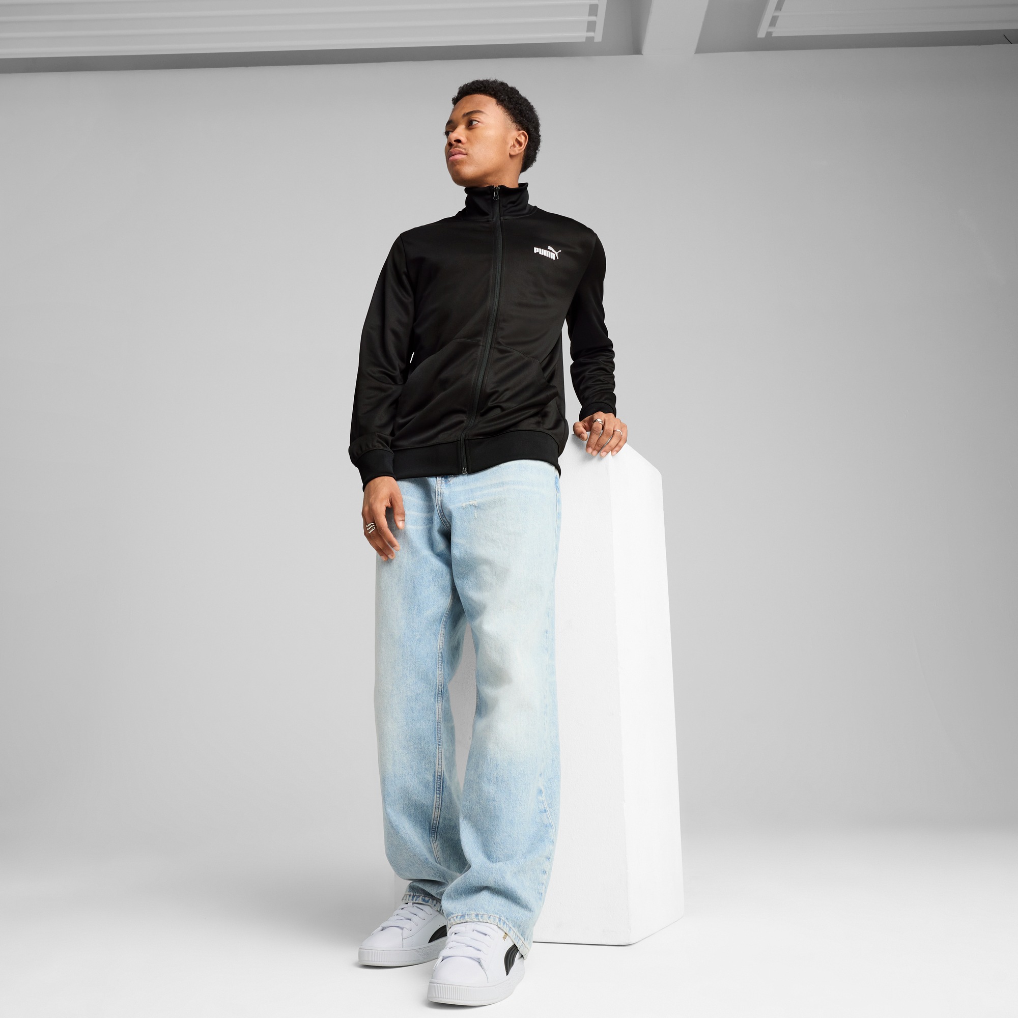 PUMA Trainingsjacke »ESS NO. 1 LOGO POLY TRACK JACKET«, ohne Kapuze
