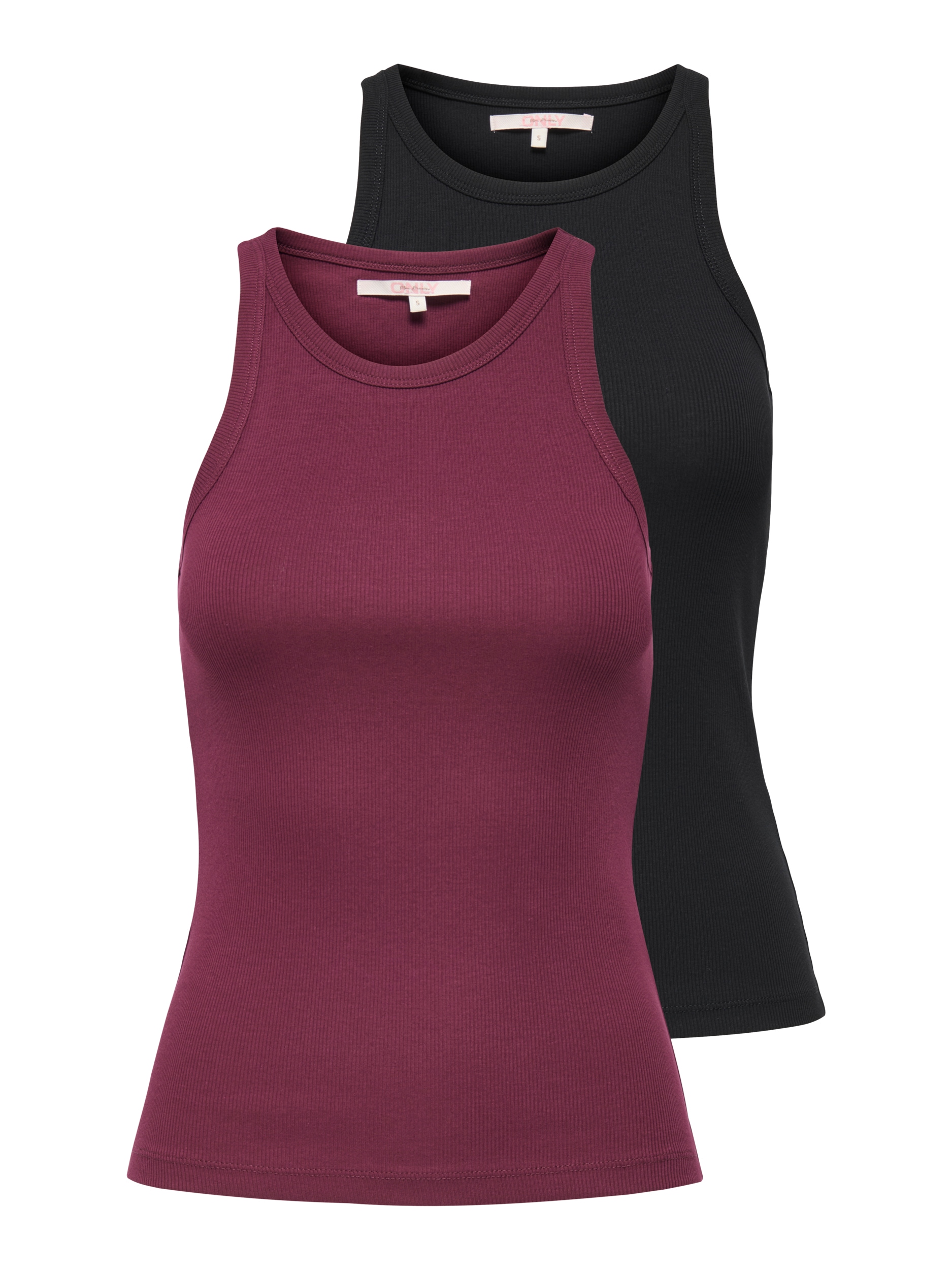 ONLY Tanktop »ONLLINDSAY TANK TOP 2 PACK« Packung, 2 Baumwollmischung