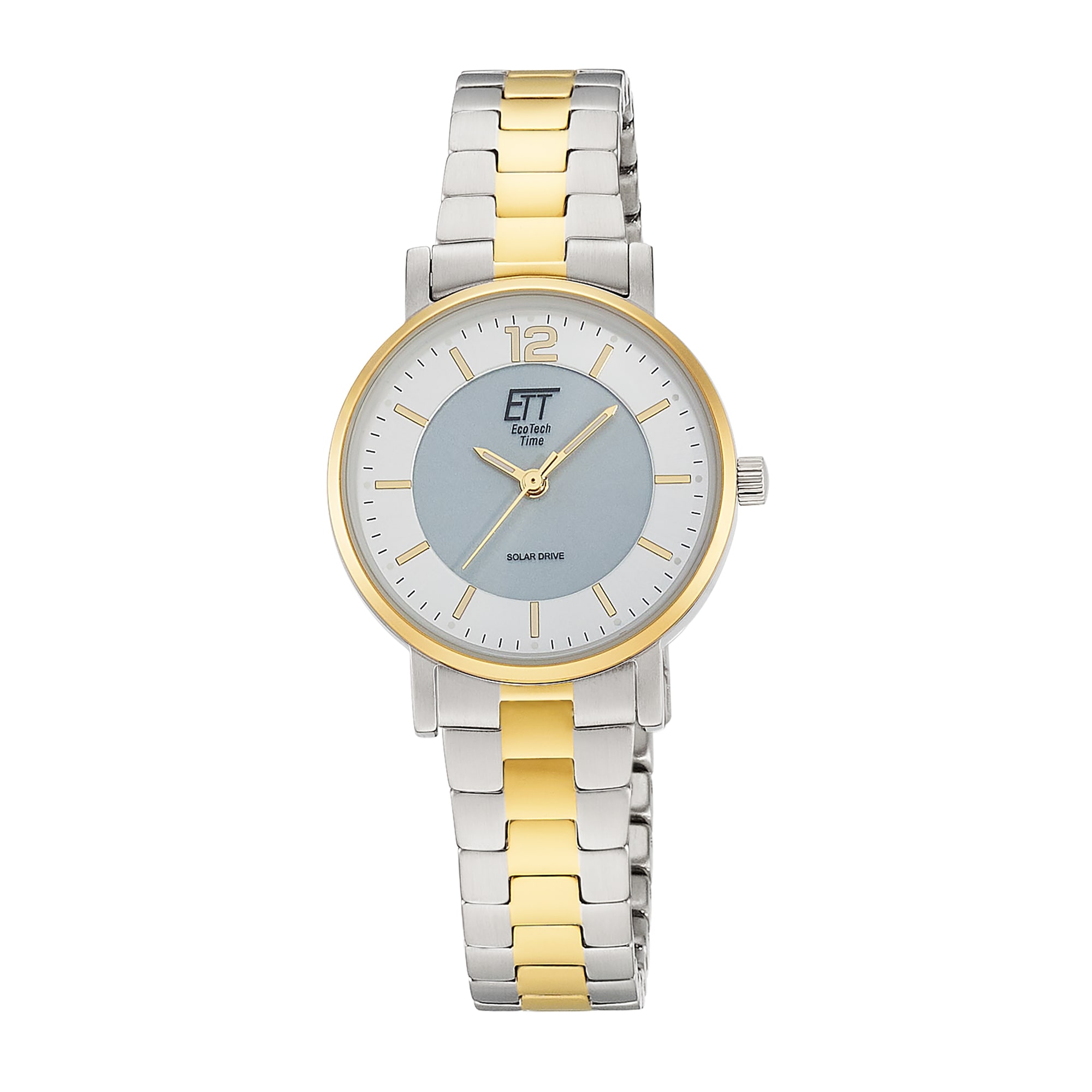 ETT Solaruhr Armbanduhr, Damenuhr, Partneruhr, Edelstahlarmband