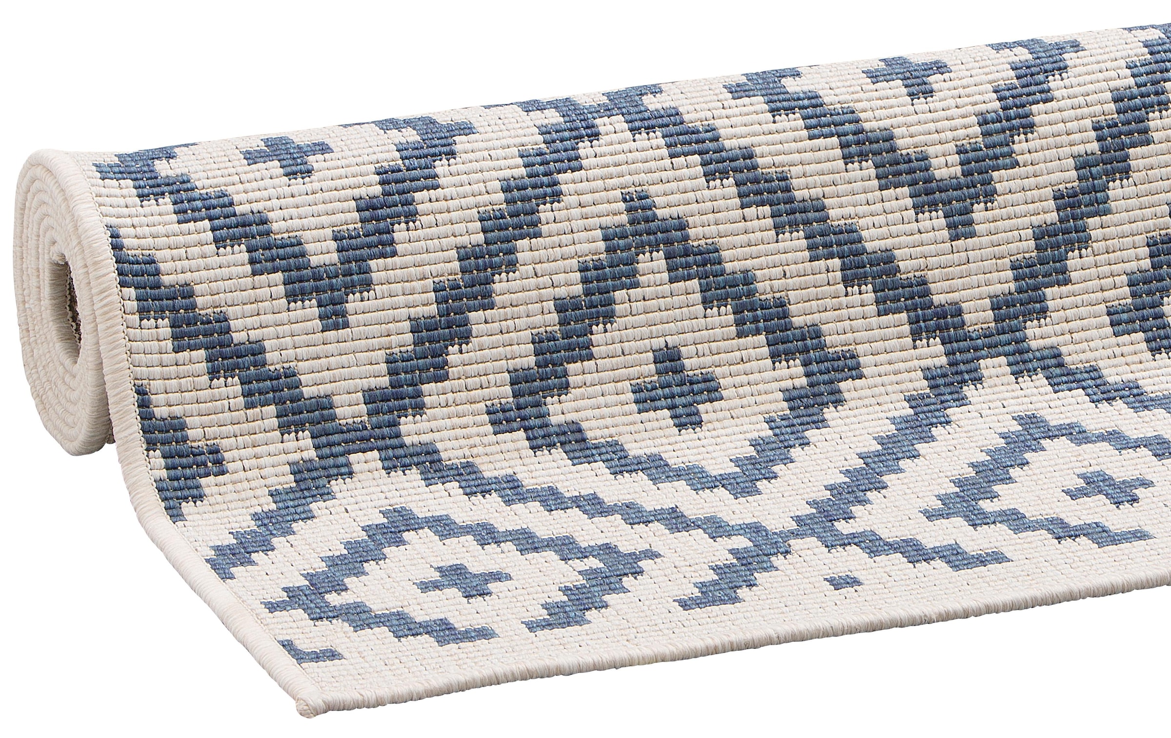 my home Läufer »Ronda Wendeteppich«, rechteckig, 5 mm Höhe, Sisal-Optik, Flachgewebe, In- und Outdoor, geometrisches Boho Design