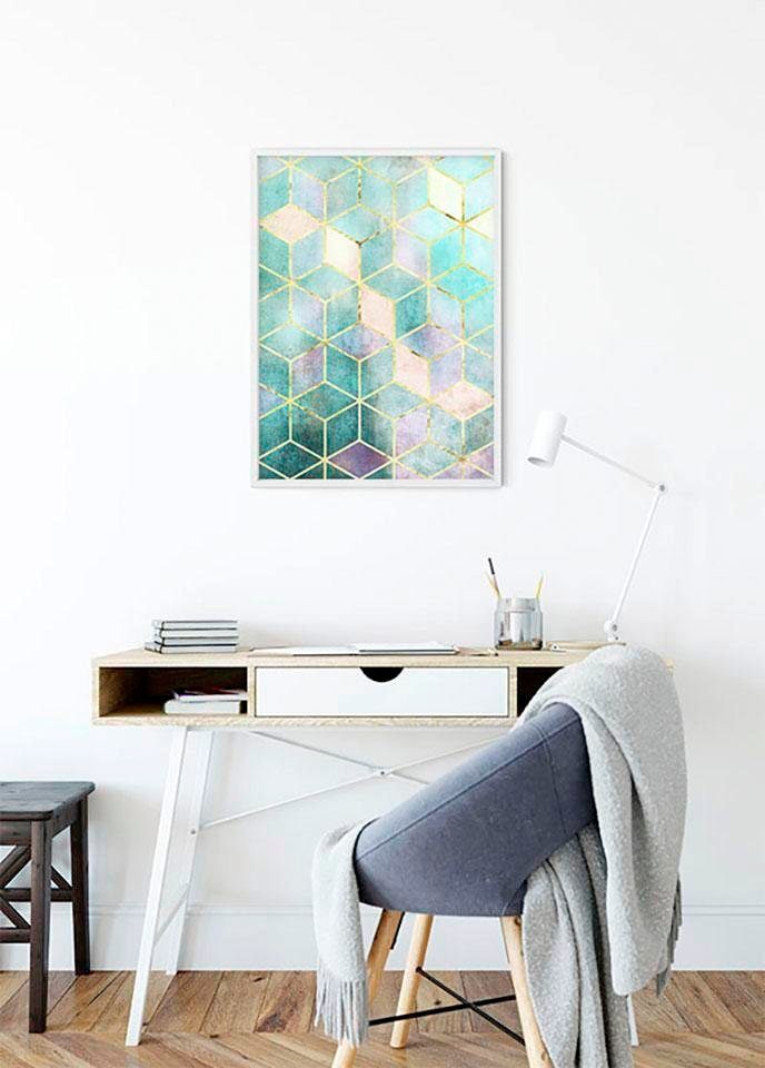 Komar Bild »Mosaik Verde« Abstrakt 1 Stk. tlg. Wandbild zur Dekoration - ohne Rahmen