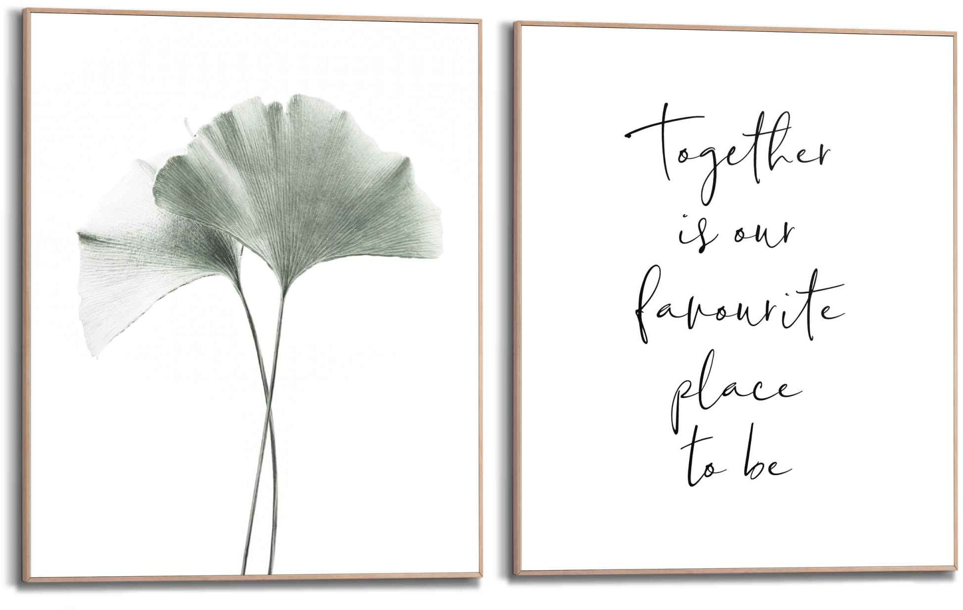 Reinders! Bild mit Rahmen »Botanisch - Japanischer Nussbaum -«, (2 St.), Zitat - Familien - Liebe