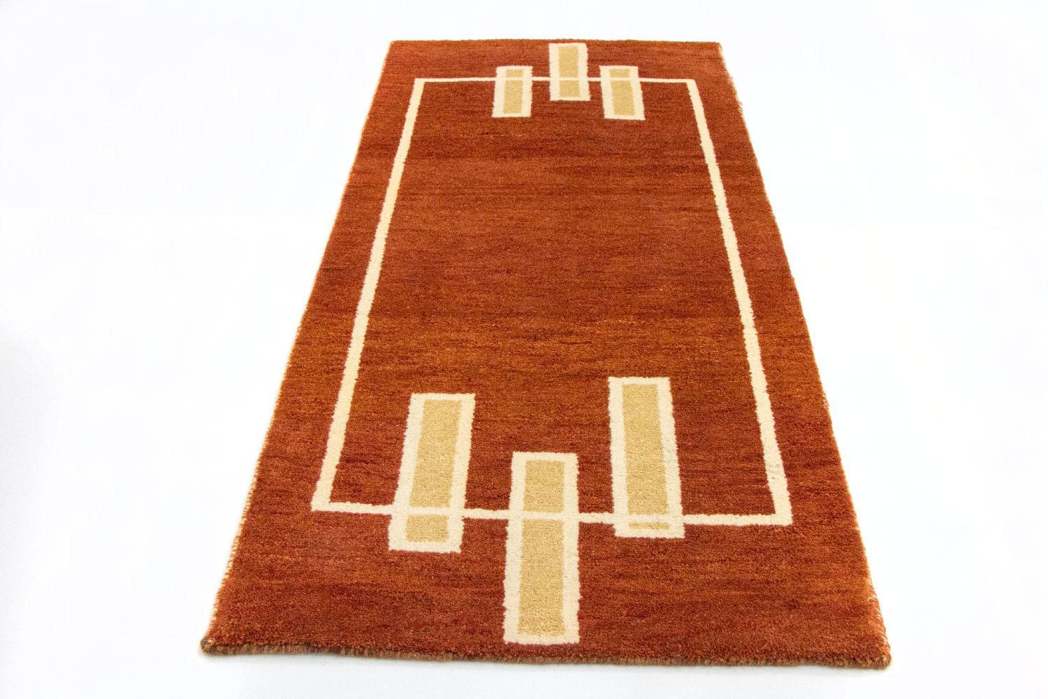 morgenland Wollteppich »Gabbeh Teppich handgeknüpft rost«, rechteckig,  handgeknüpft kaufen bei OTTO