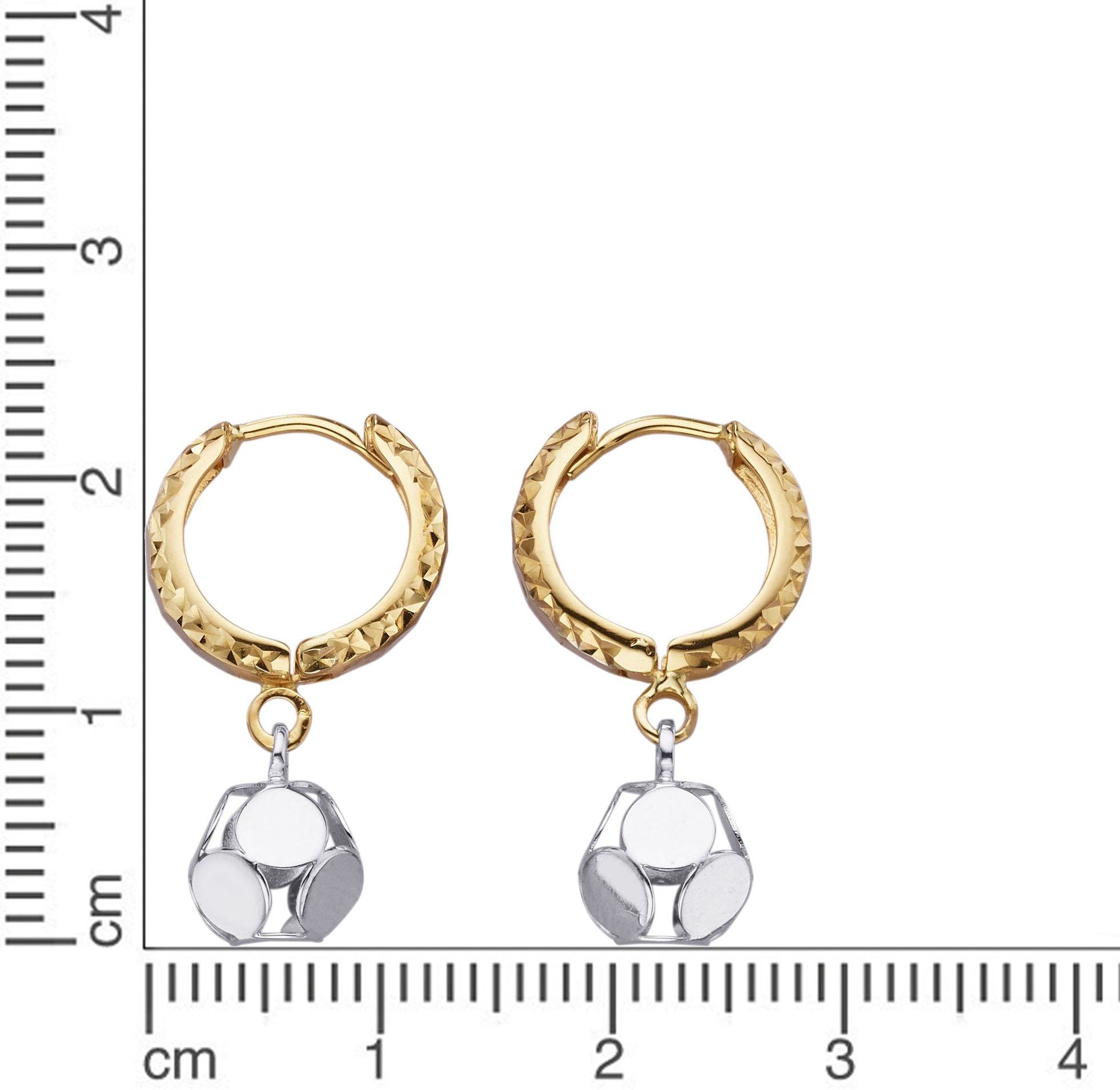 Firetti Paar Creolen »Schmuck Geschenk Gold 375 Ohrschmuck Ohrringe Bicolor«