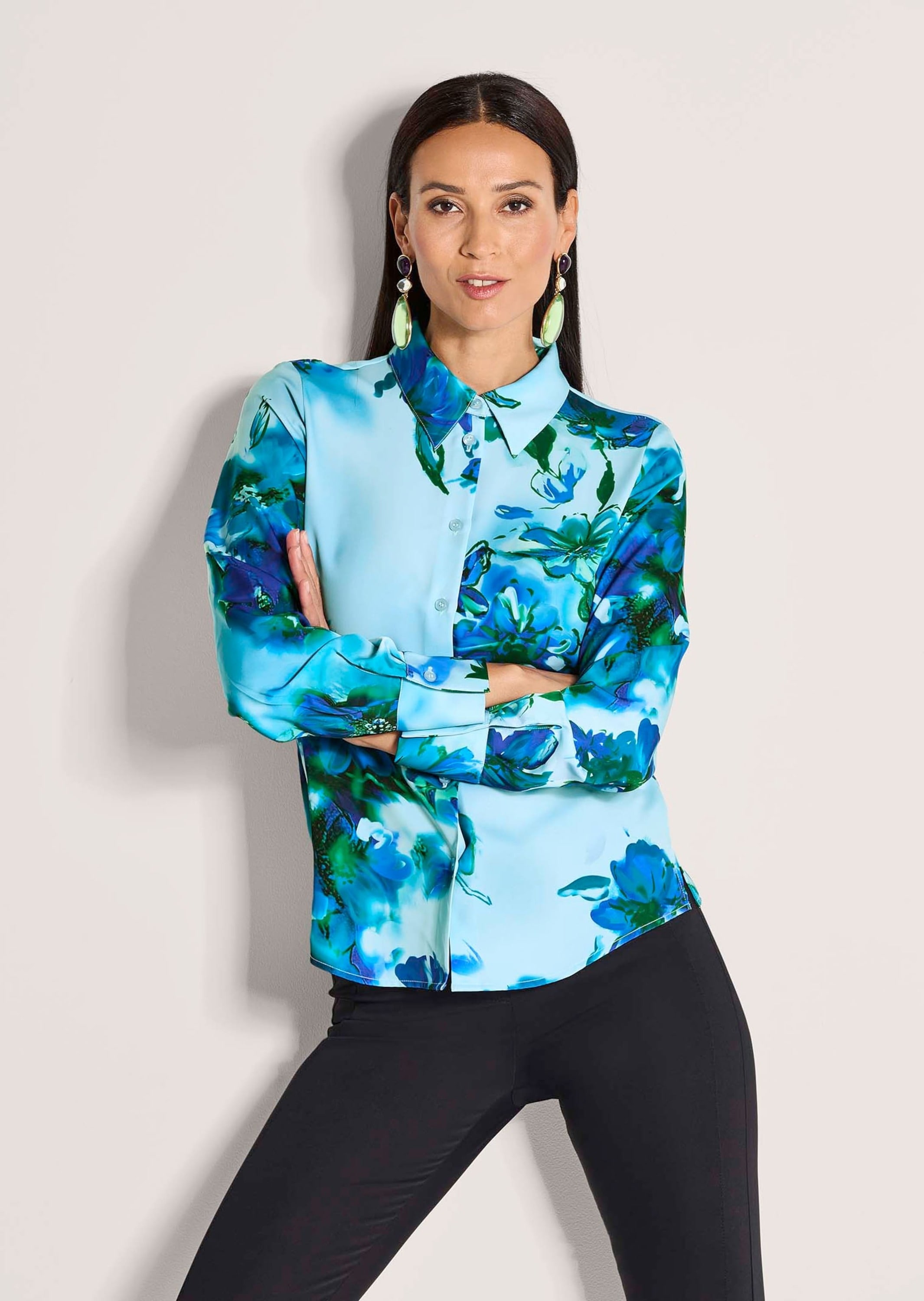 MADELEINE Langarmbluse »Hemdbluse Elegante Bluse mit Hemdkragen«