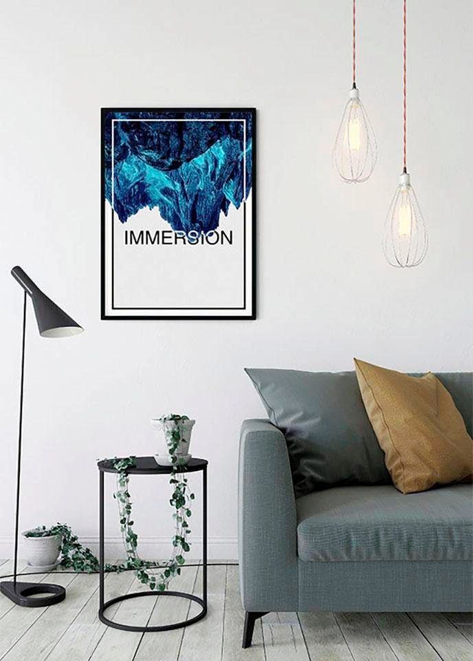 Komar Bild »Immersion Blue« Abstrakt | Sprüche & Texte 1 Stk. tlg. Wandbild zur Dekoration - ohne Rahmen