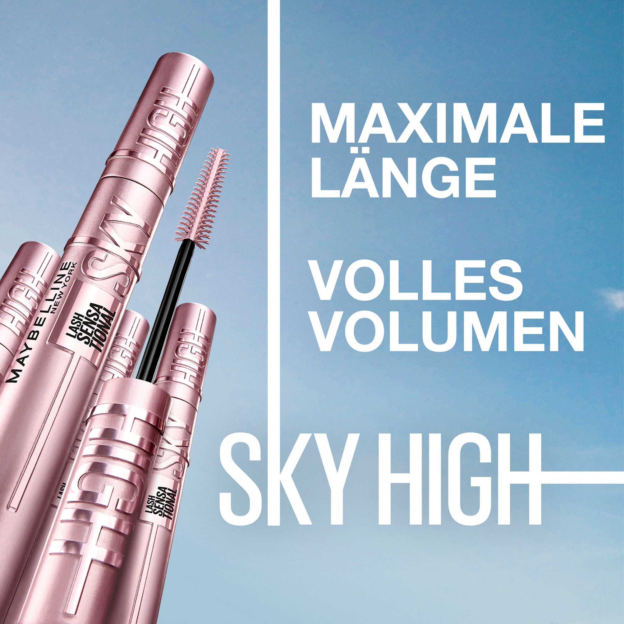 MAYBELLINE NEW YORK Mascara »Lash Sensational Sky High«, (2 tlg.), mit Bambusextrakt