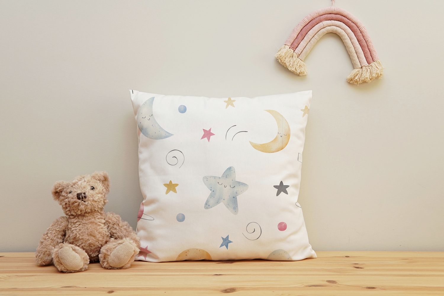 queence Dekokissen »Sterne«, Kissenhülle mit HD Premium Druck, geruchsneutral, 40x40cm