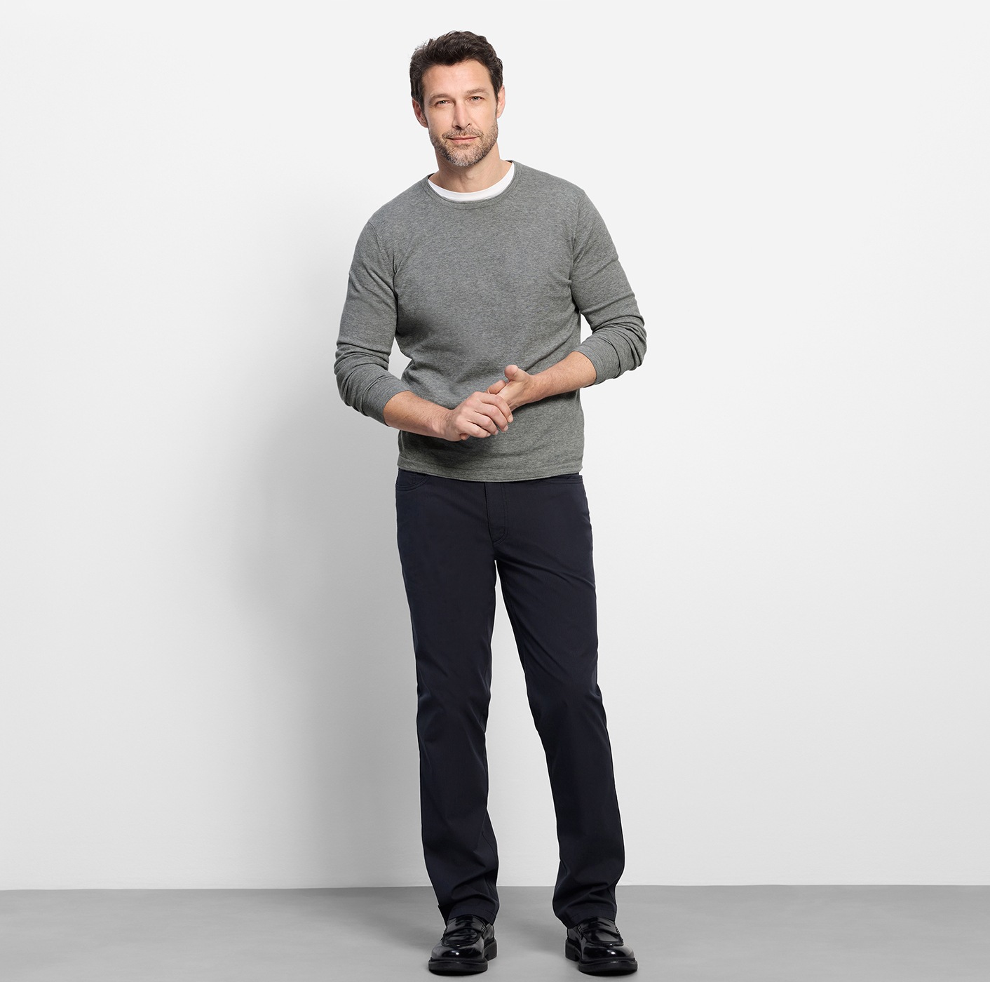 OLYMP Rundhalspullover »OLYMP Strick Casual« Crew Neck