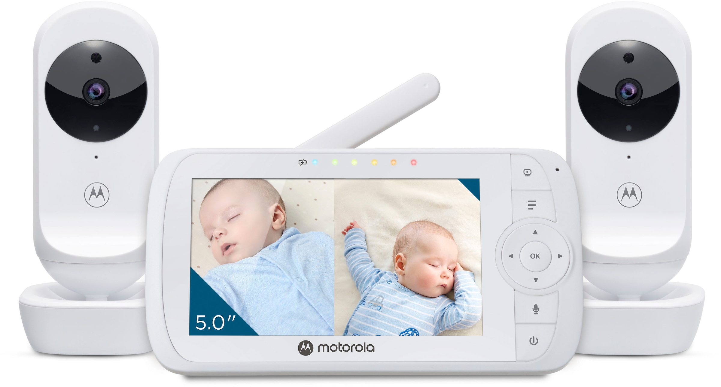 Motorola Babyphone »Video Nursery VM 35-2 Twin 2x Kameras«, 5-Zoll-Farbdisplay