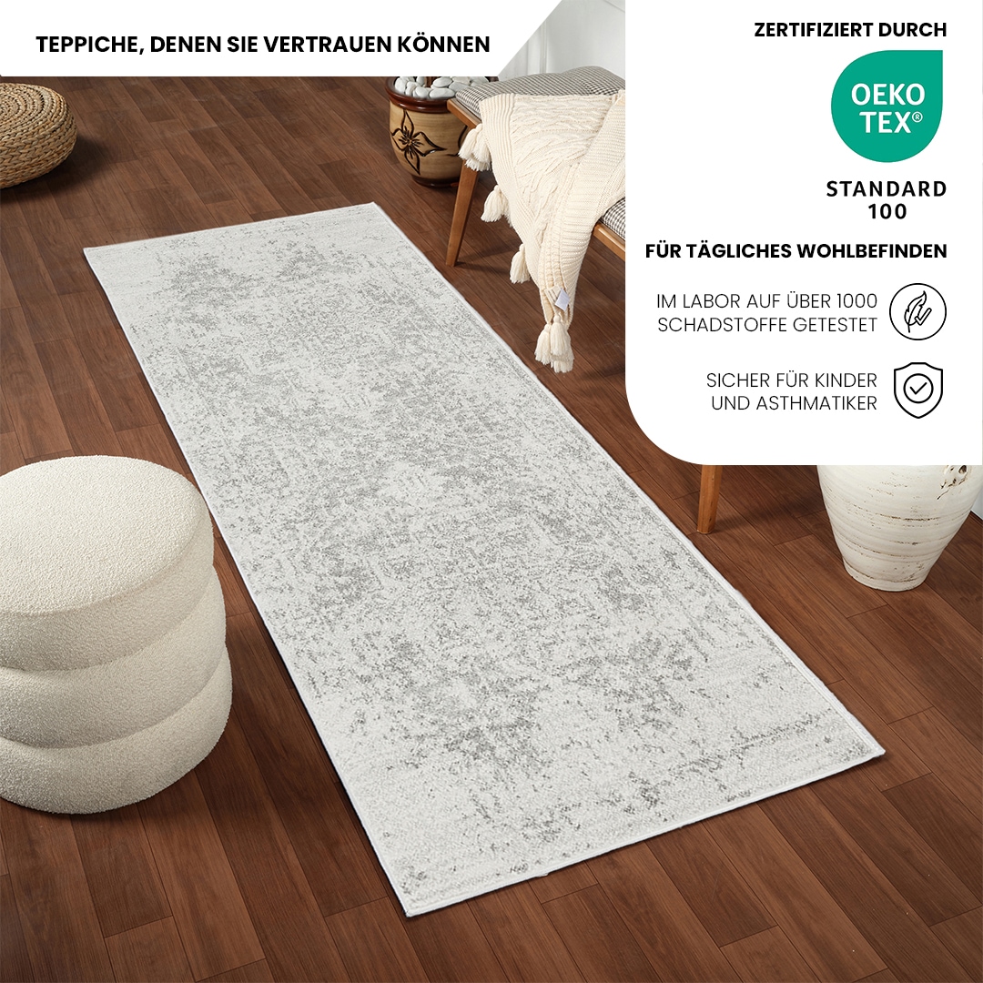 Livabliss Teppich »SYRACUSA«, rechteckig, 12 mm Höhe, Kurzflor Orientteppich, Wohnzimmer, Schlafzimmer, Orange