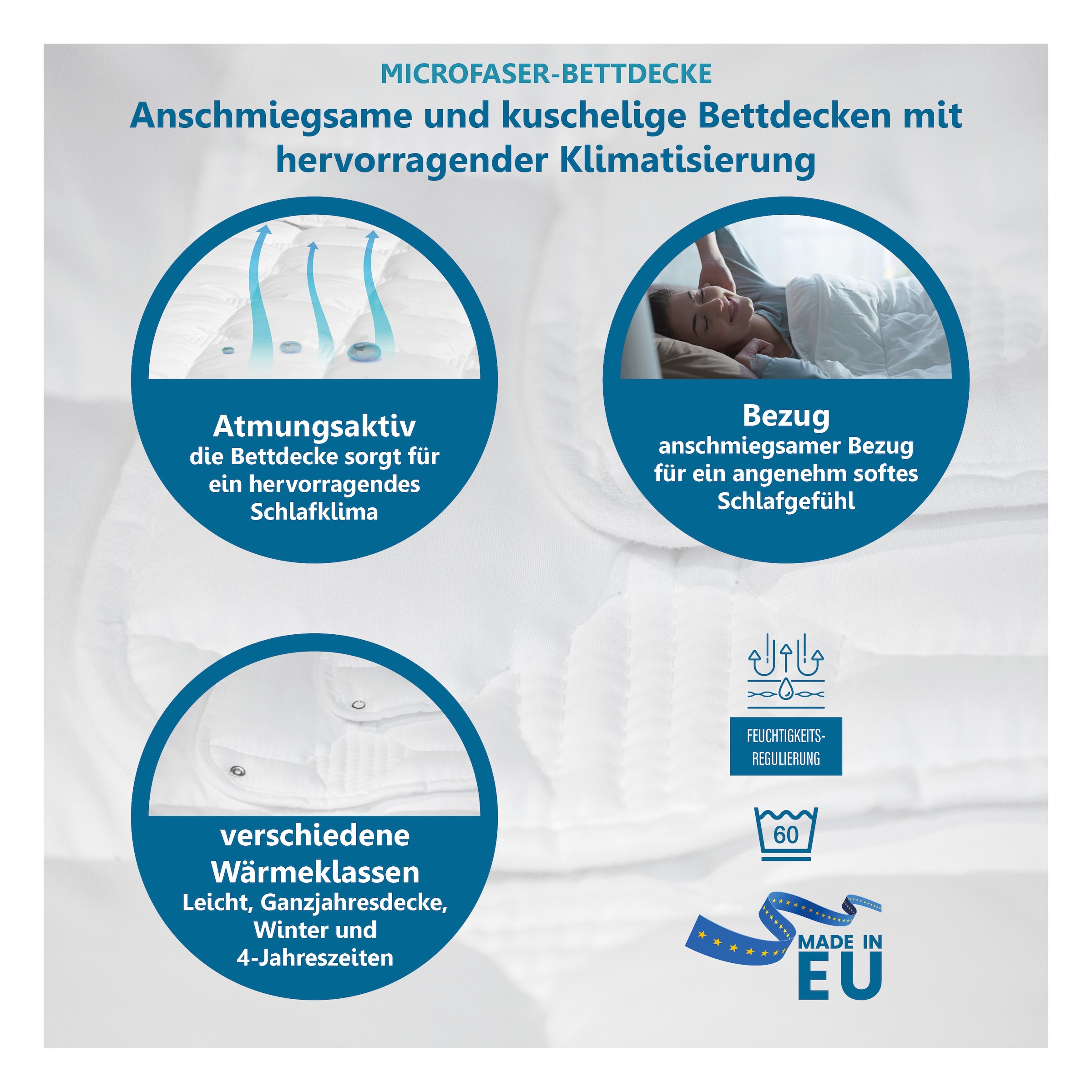 Beco Microfaserbettdecke »2 für 1, Bettdecken für Sommer und Winter, inkl. 1 Gratis-Leichtdecke« leicht Füllung Polyester Bezug Polyester 1 Stk. tlg. Bettdecke 135x200 cm, 155x220 cm und weitere Größen, Decke