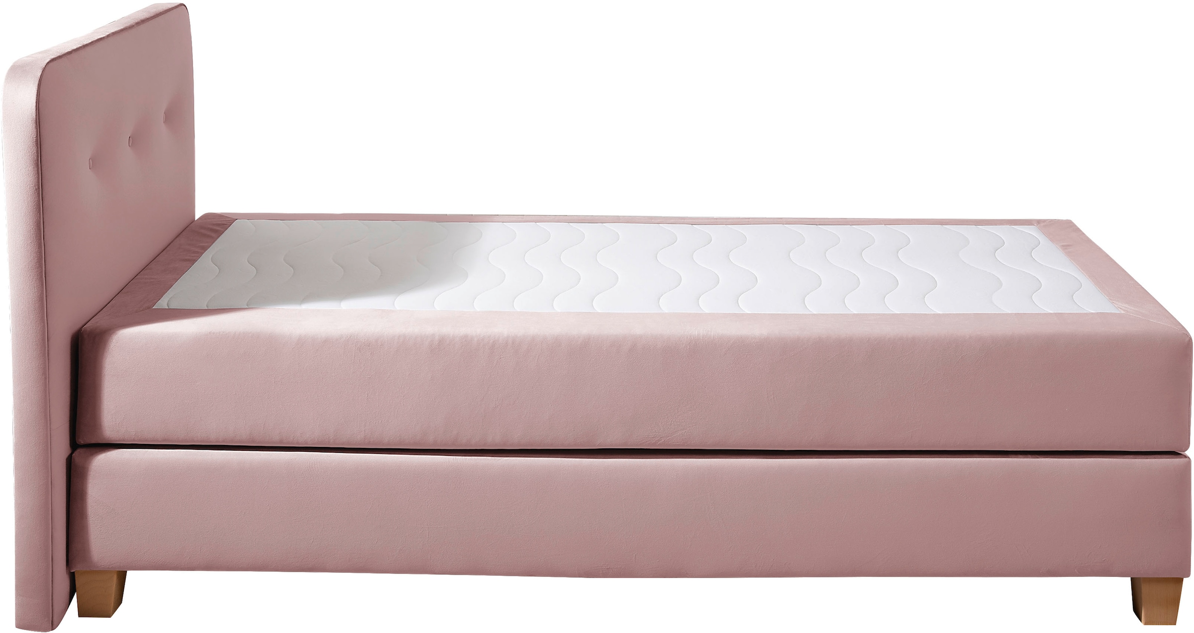 Home affaire Boxspringbett »Fargo« inkl. Topper, in 3 Matratzenarten, in Samt- oder Strukturstoff