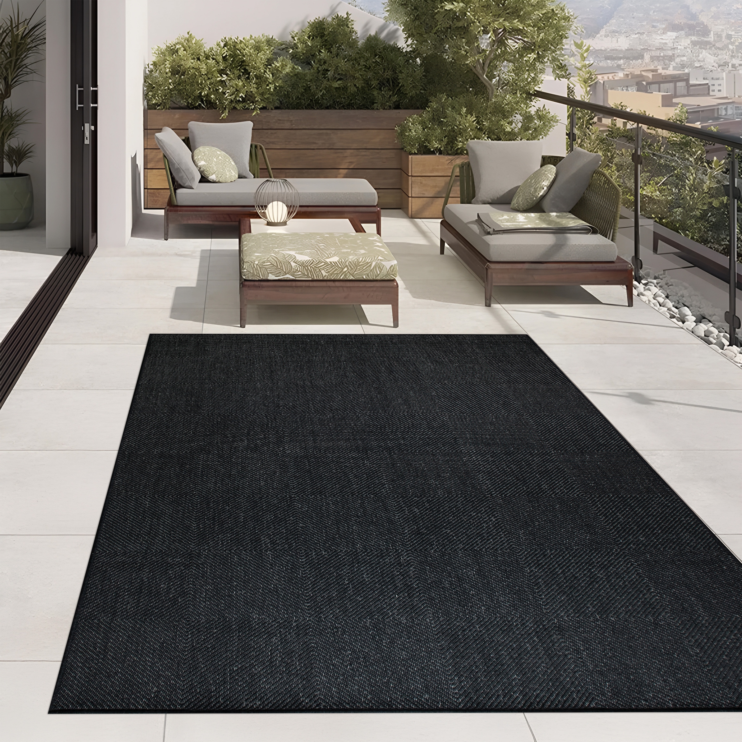 OTTO home Teppich »Anna, auch als Läufer erhältlich« rechteckig 3 mm Höhe In- und Outdoor geeignet, Sisal-Optik, Wetterfest & UV-beständig