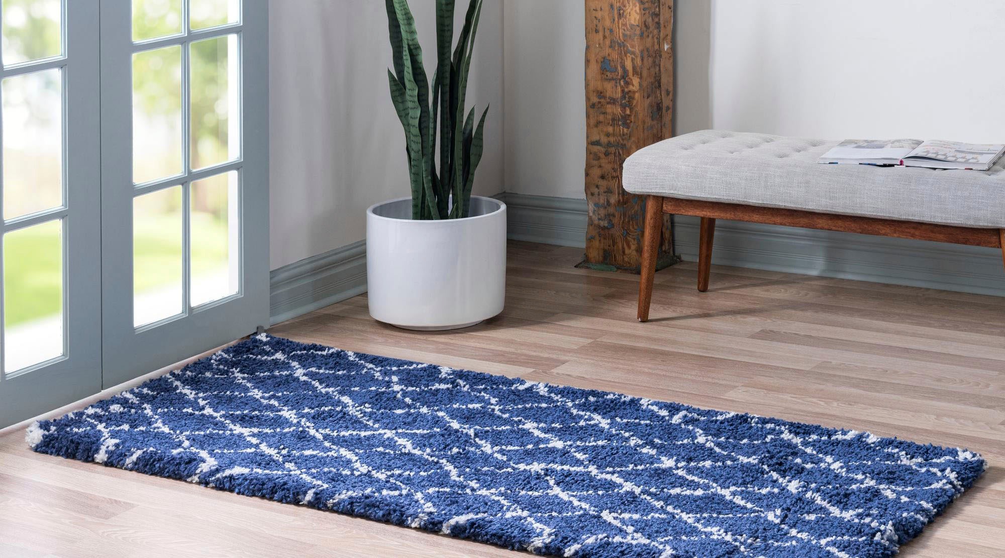Myflair Möbel & Accessoires Hochflor-Läufer »Temara Shag, LAGERRÄUMUNG!«, rechteckig, 51 mm Höhe, Teppich-Läufer, gewebt, Rauten Design, weich & kuschelig