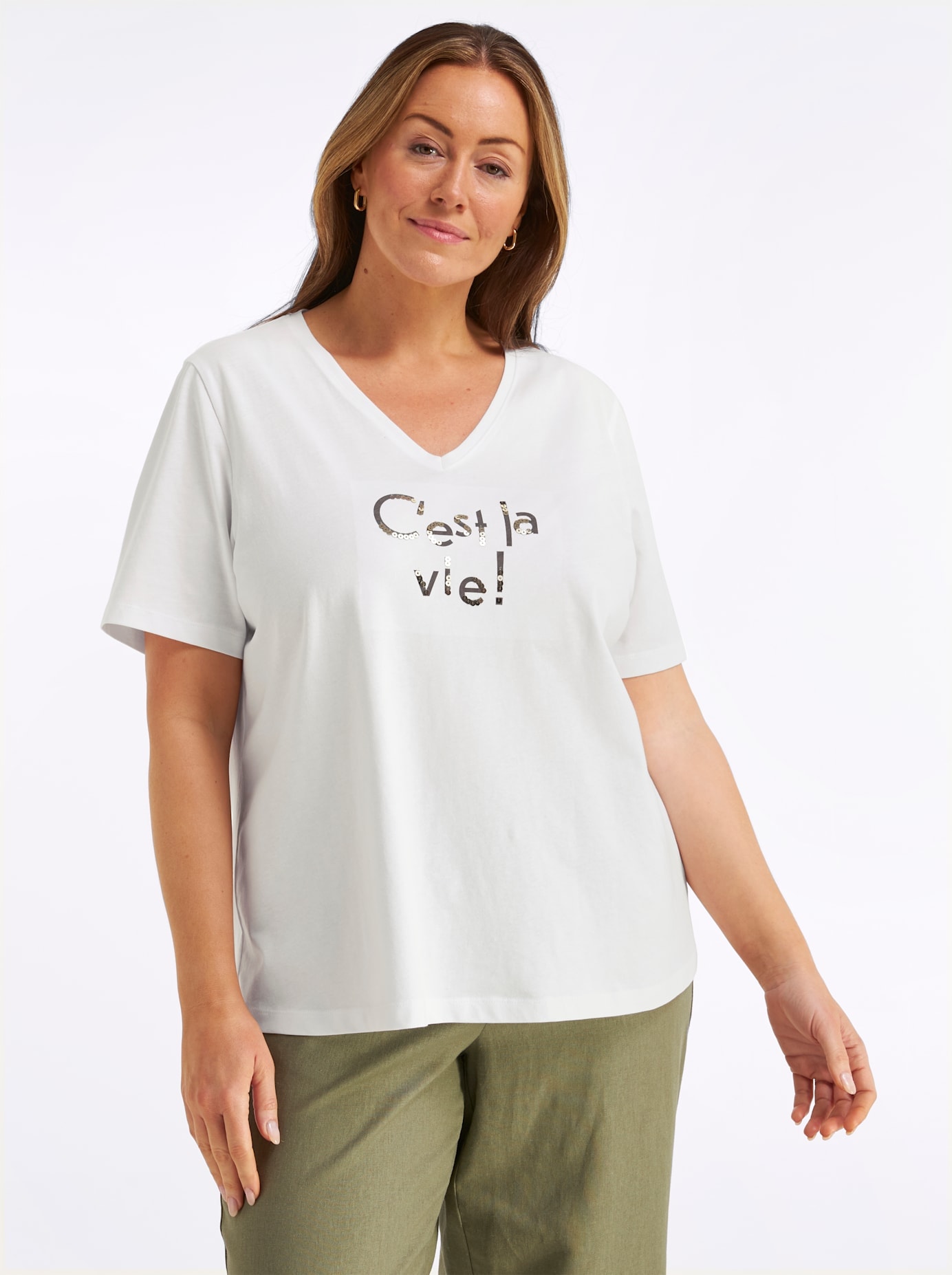 Sheego V-Shirt »Shirt« 1