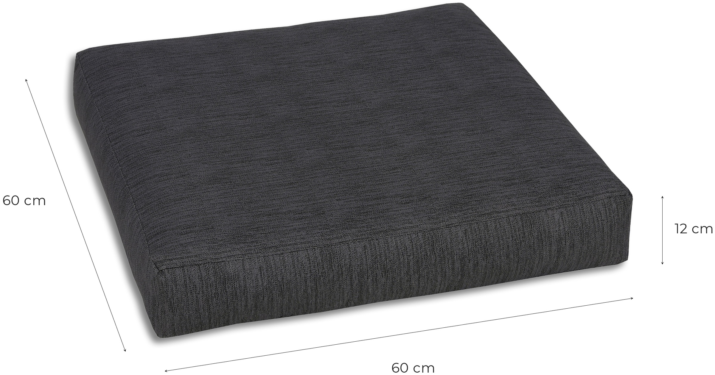 GO-DE Sitzauflage Maße ca.: 60 cm x 60 cm x 12 cm