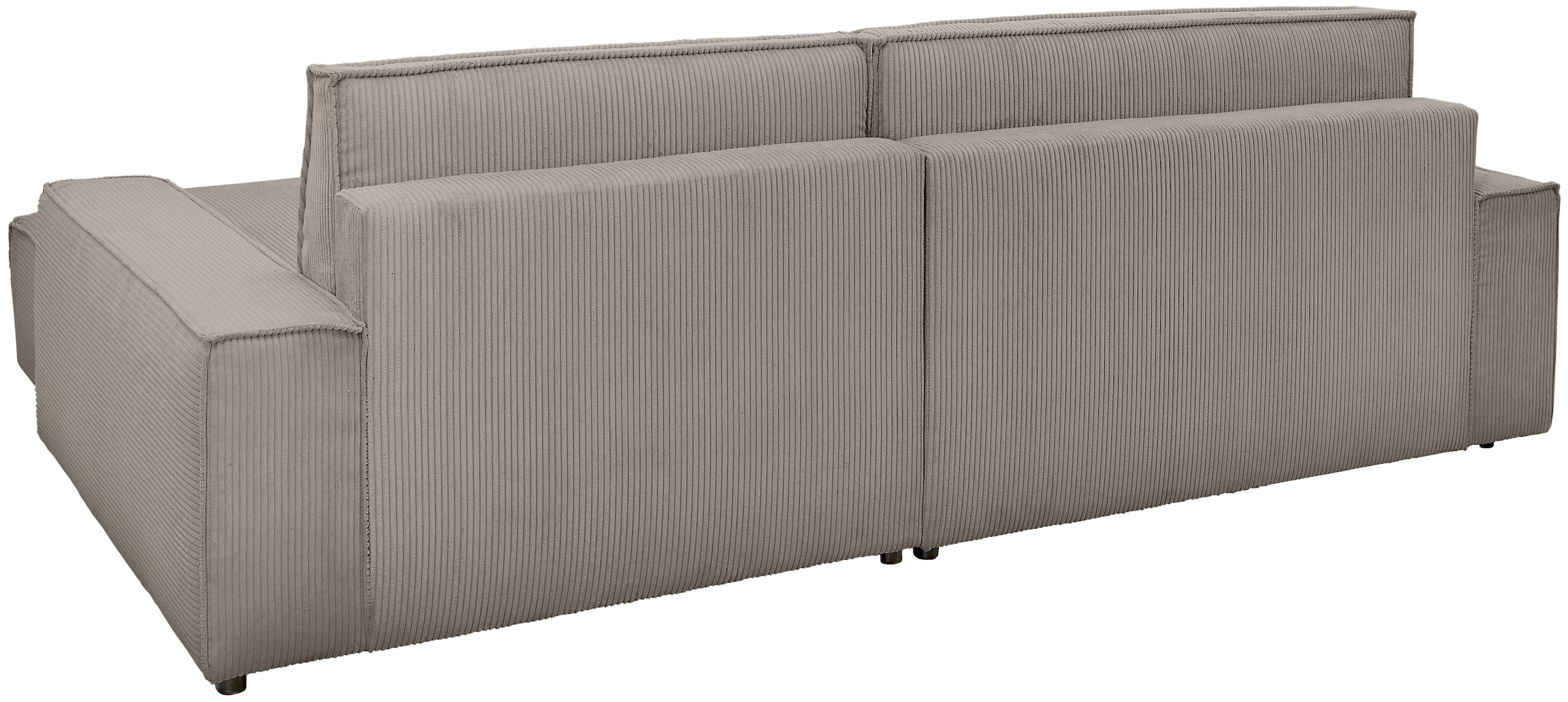 Home affaire Ecksofa »NEU: SHERWOOD XXL 284, Big-Sofa L-Form, tiefe Sitzfläche 95 cm, Cord«, Recamiere rechts/links, als Schlafsofa stellbar, Cord u. Leinenoptik