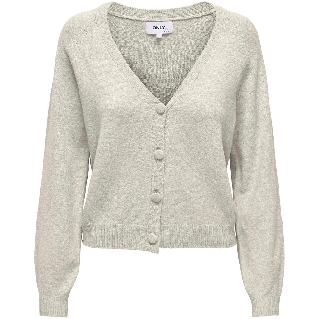 ONLY Strickjacke »ONLRICA LIFE LS V-NECK CARDIGAN CC KNT«