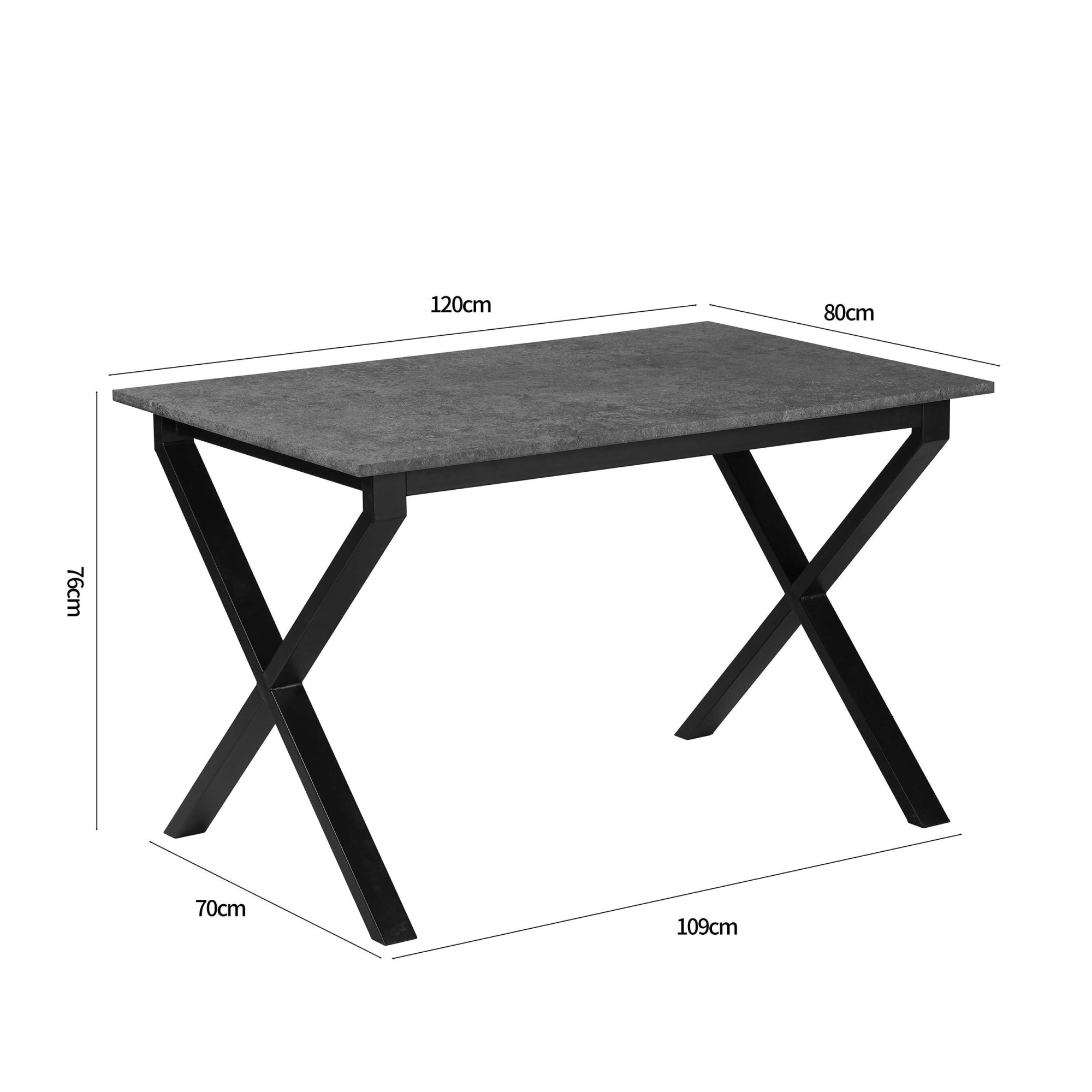 OTTO home Esstisch »Boddhi« schwarzes Metallgestell, Plattenvarianten wählbar, sowie Größen