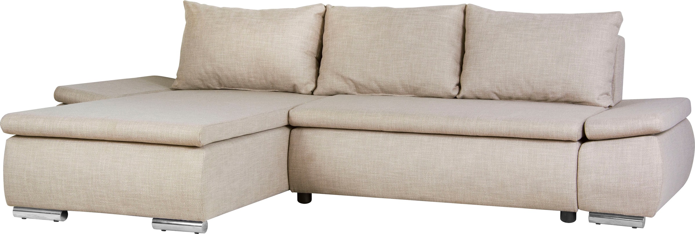 Home affaire Ecksofa »Acra L-Form« mit Bettfunktion und Bettkasten, in Mattenoptik